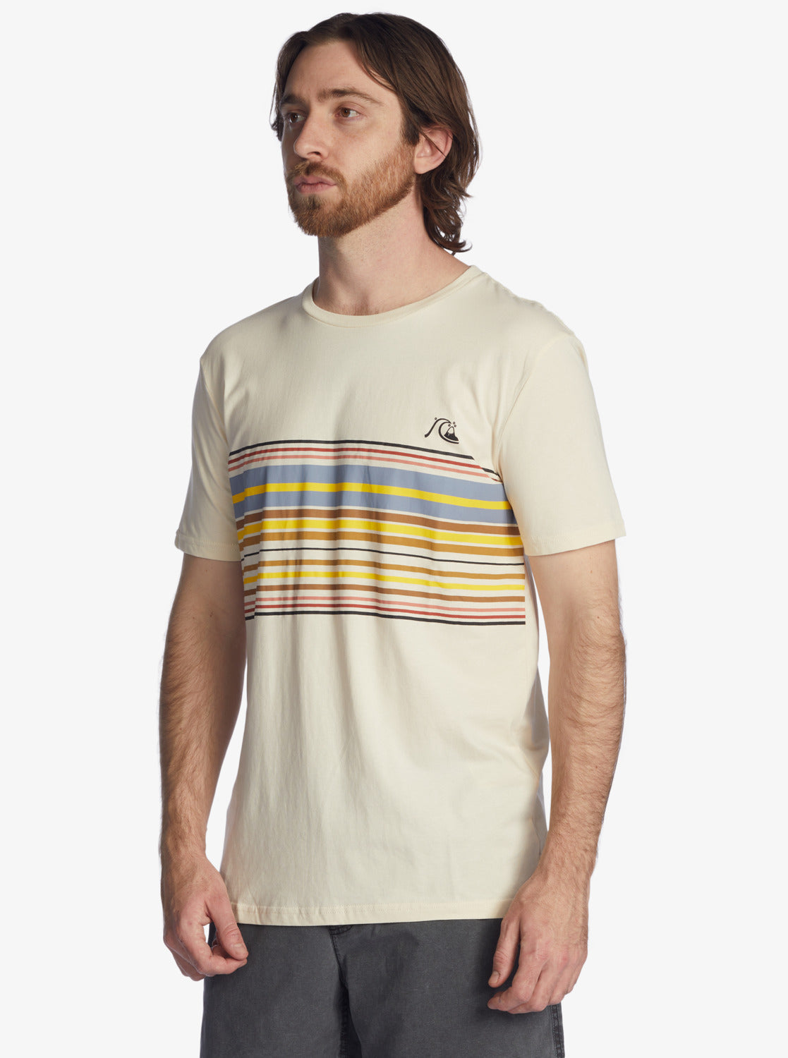 Quiksilver Rythmicstripe M Tees Bege Quiksilver