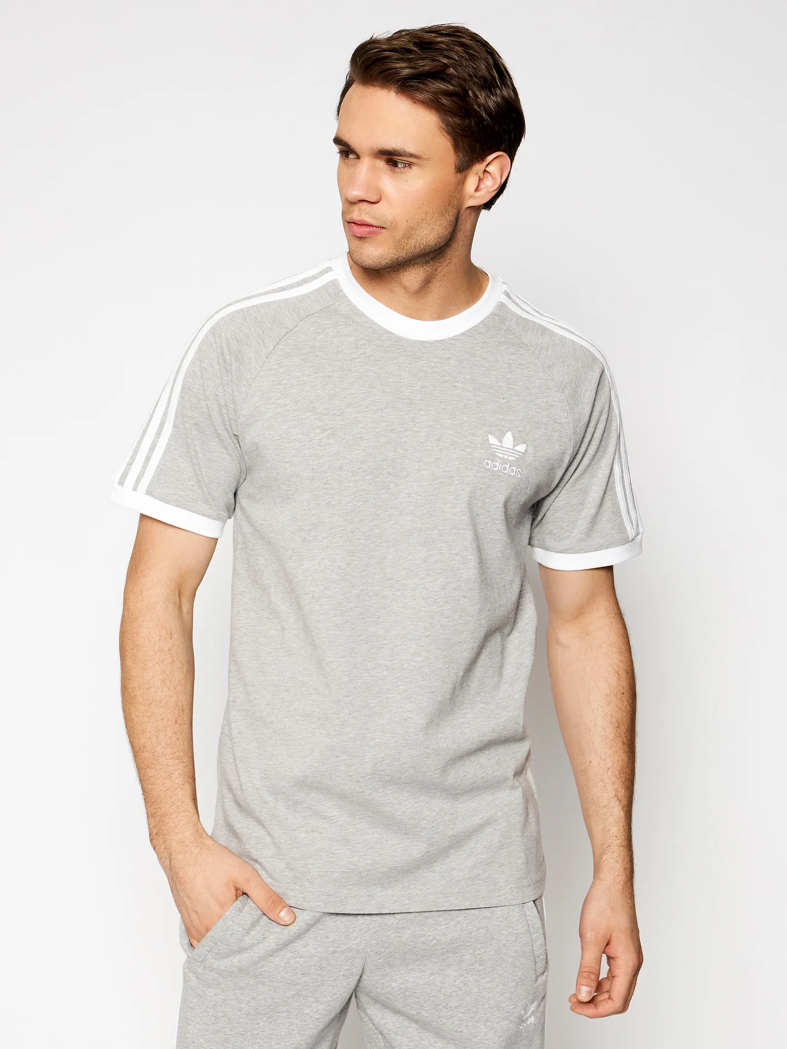 Adidas 3-Stripes Tee Cinzento Adidas