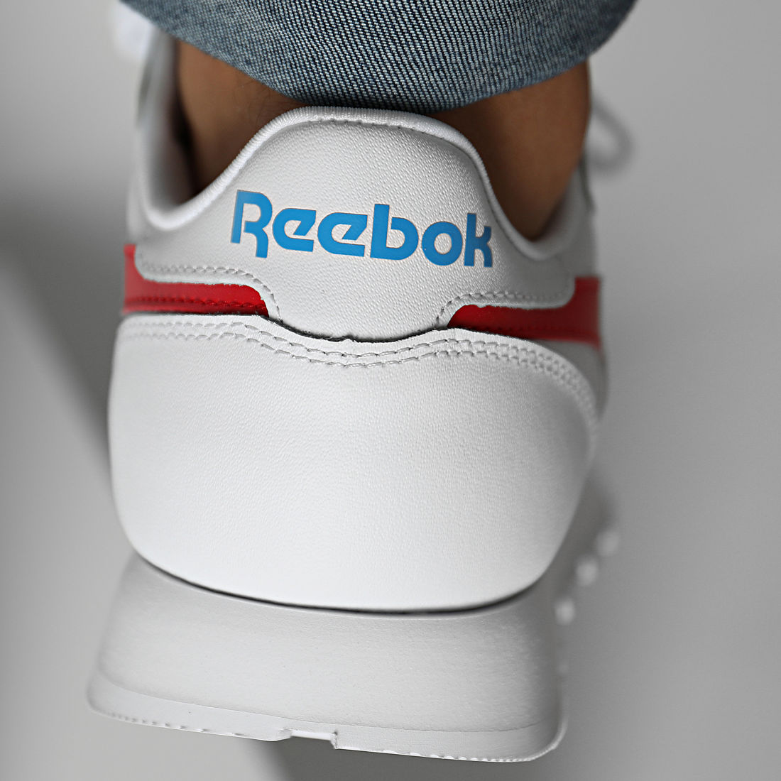 Reebok Classic Leather Branco/Vermelho/Azul Reebok