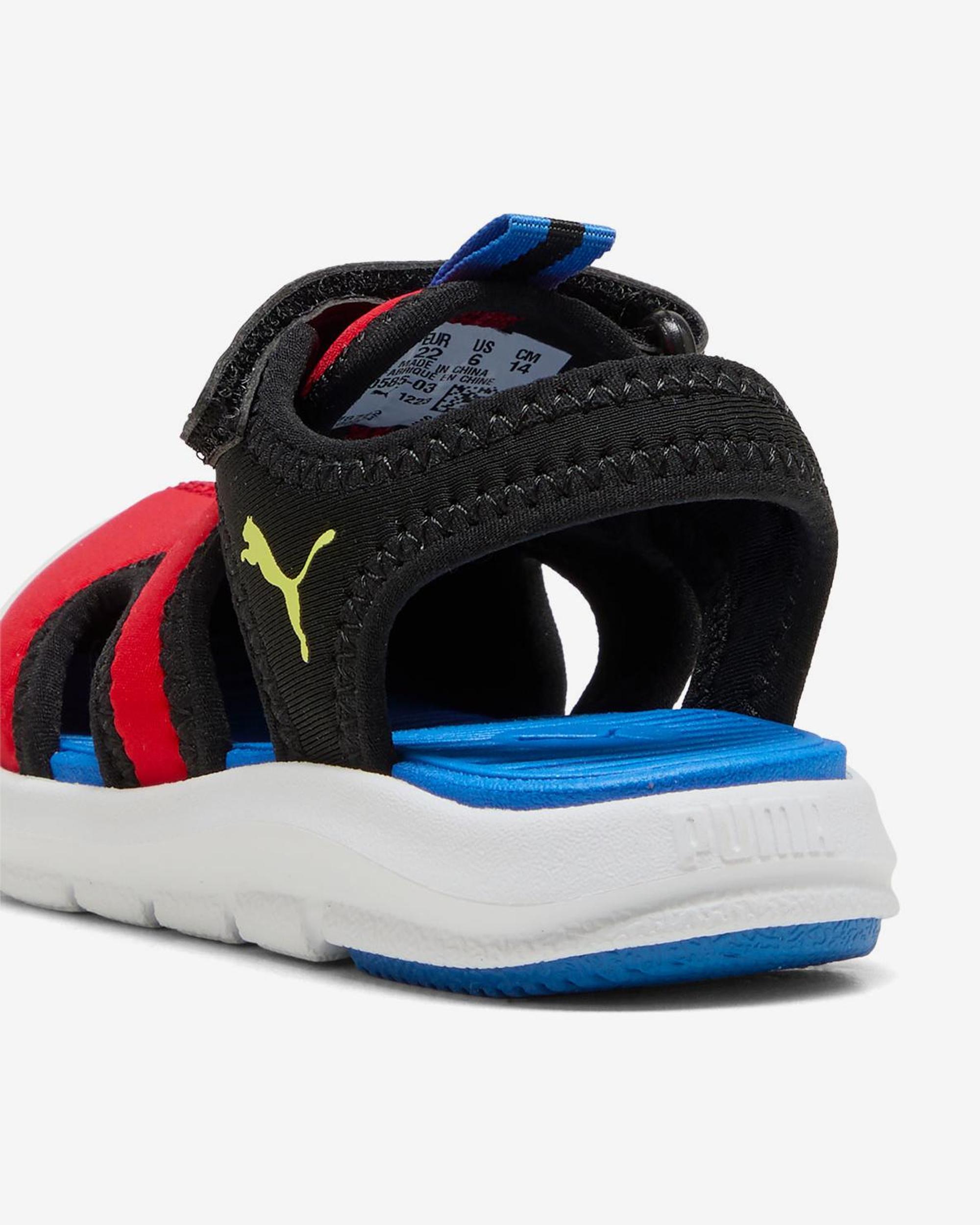 Puma Fun Racer Sandal V Inf Vermelho/Preto/Azul/Branco Puma