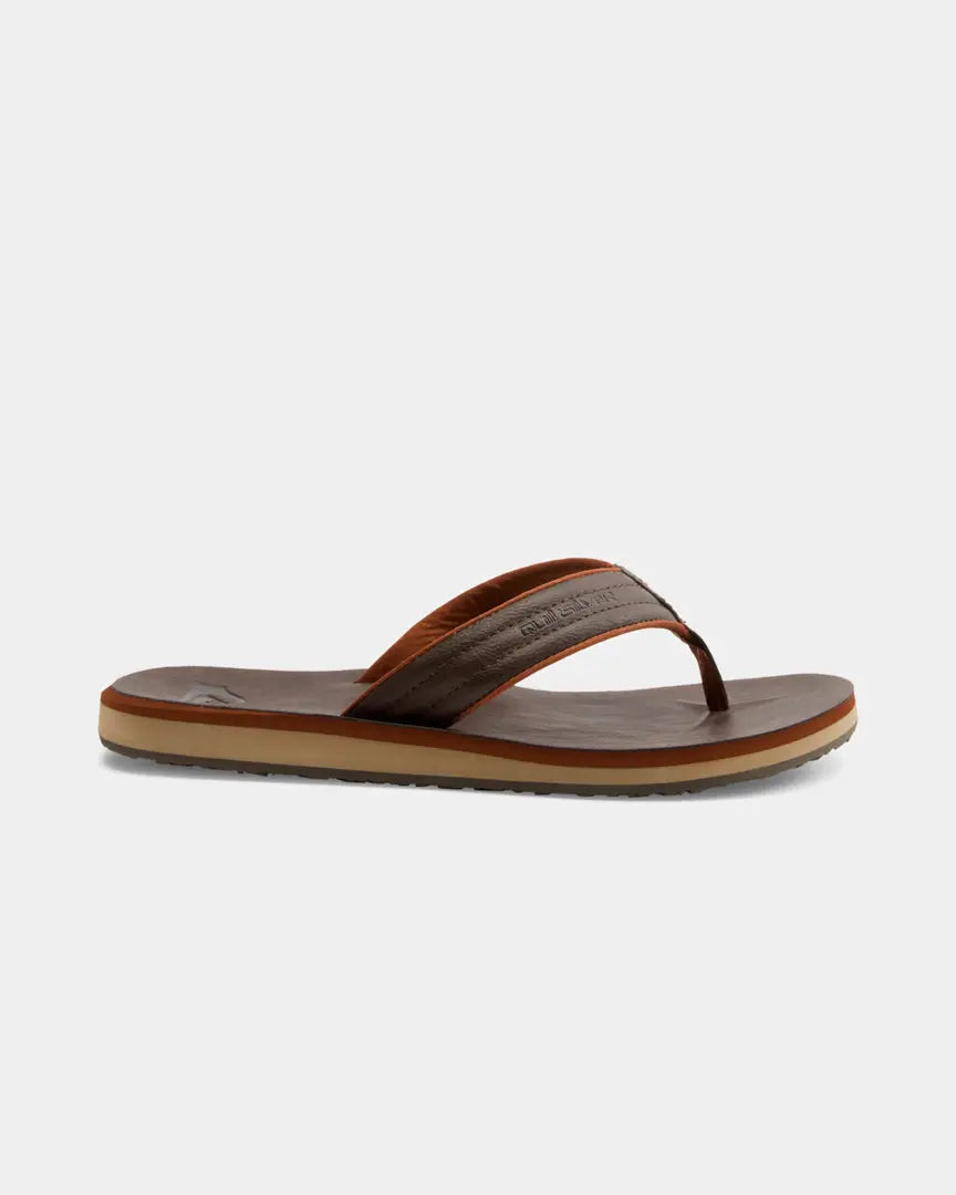 Quiksilver Chinelos Arver Nubuck Castanhos Quiksilver