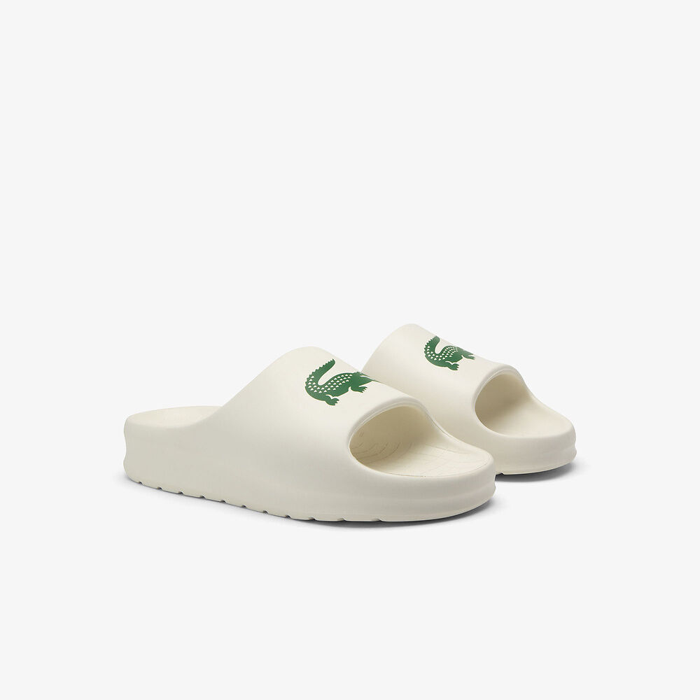 Lacoste Chinelos Serve Slide 2.0 Branco/Verde Lacoste