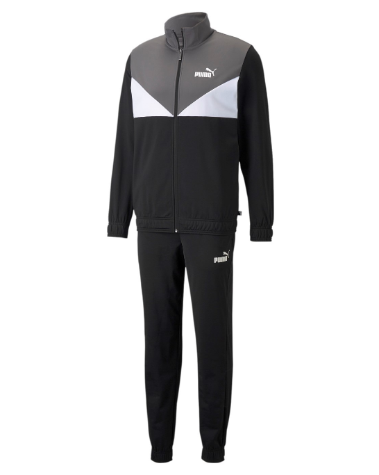Fato de Treino Puma Colorblock Preto/Cinzento/Branco Puma