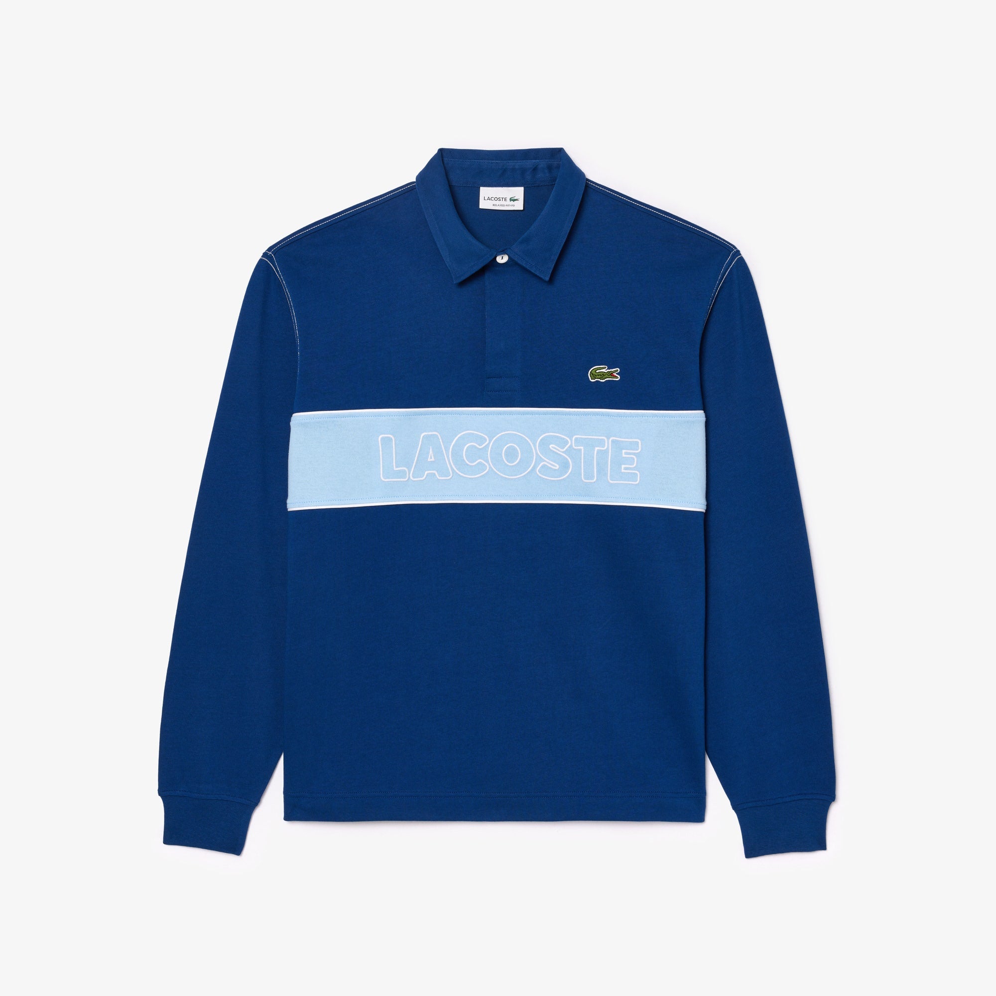 Lacoste Polo Manga Comprida Rugby Azul Lacoste