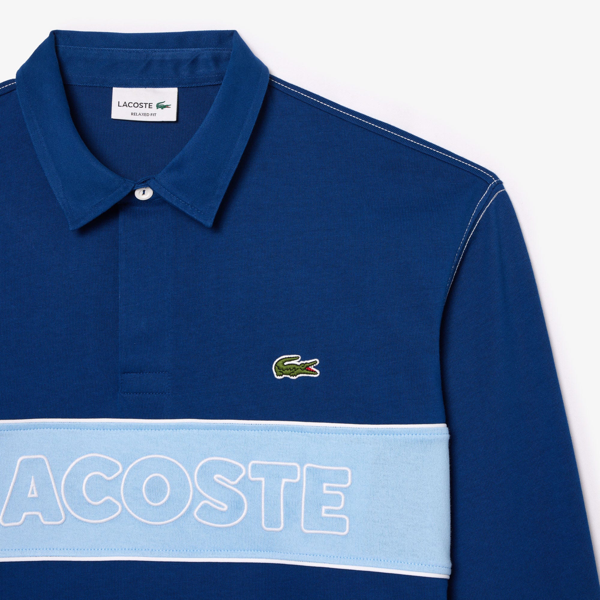 Lacoste Polo Manga Comprida Rugby Azul Lacoste