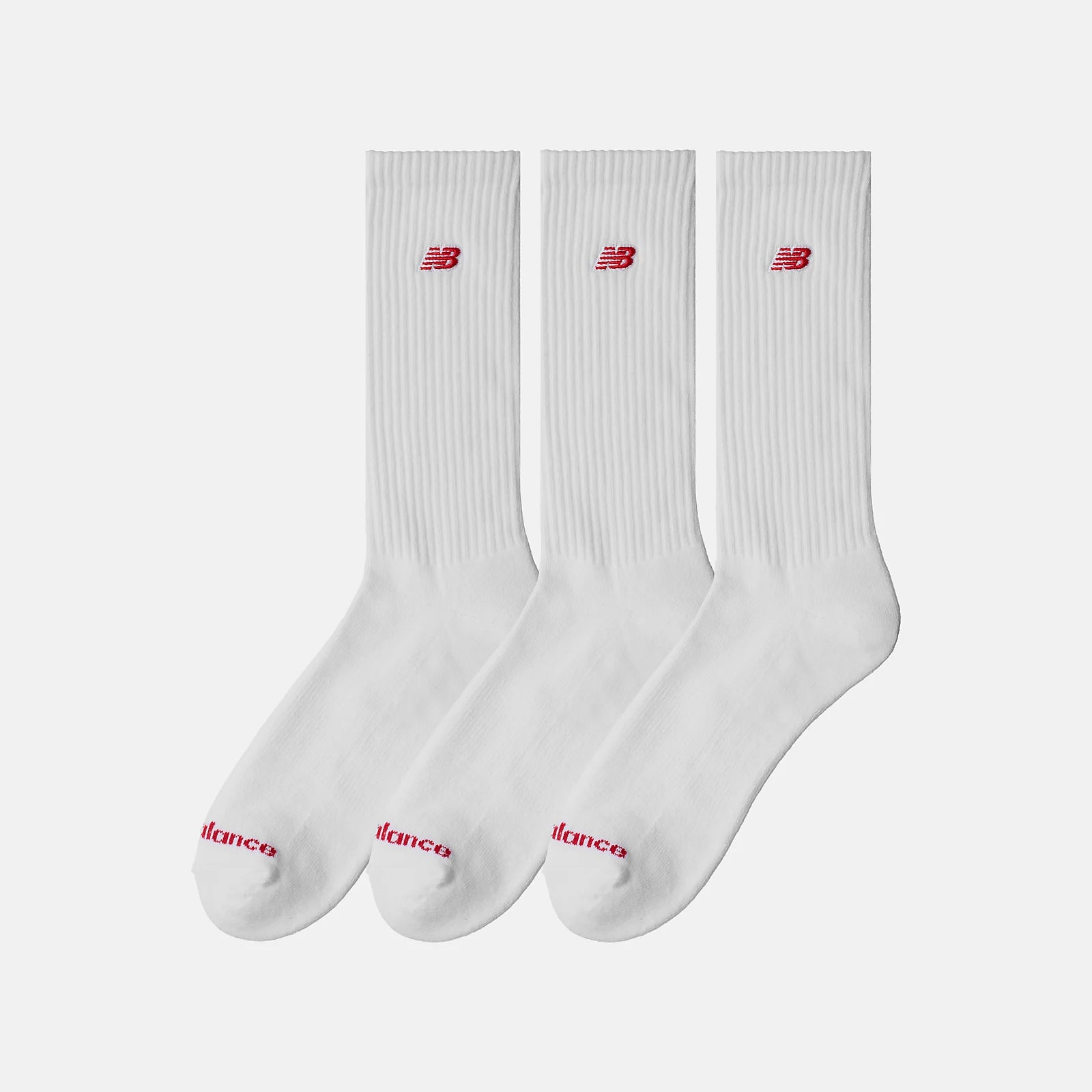 New Balance Pack 3 Meias Patch Logo Brancas New Balance