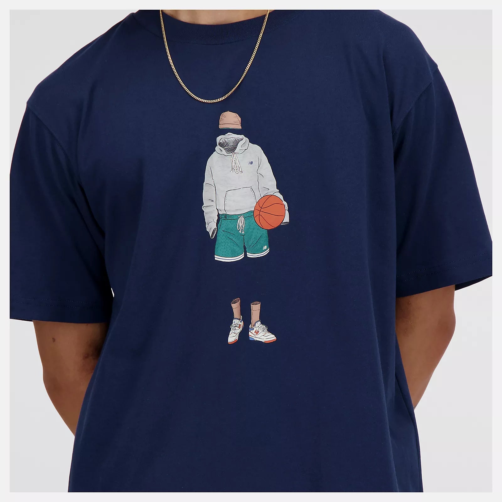 New Balance T-Shirt Athletics Basketball Marinho New Balance