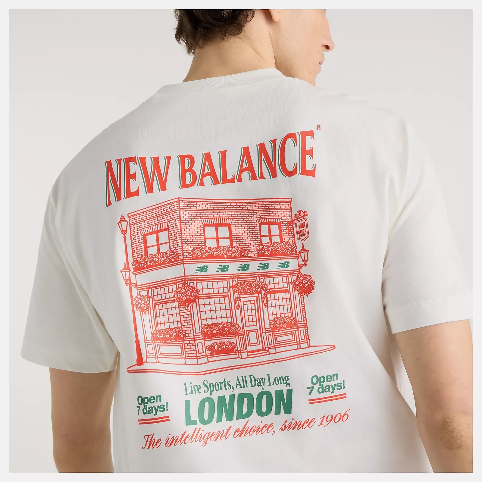 T-shirt Homem New Balance Grab a Bit London Branca New Balance