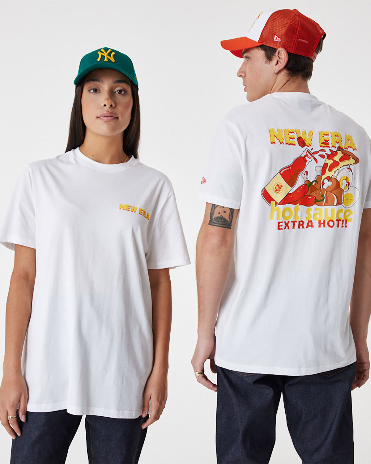 New Era Ne Food Graphic Tee Branca