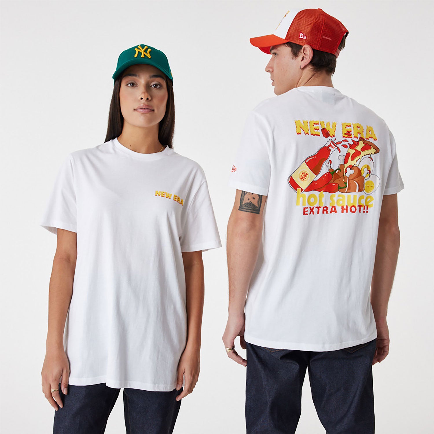 New Era Ne Food Graphic Tee Branca
