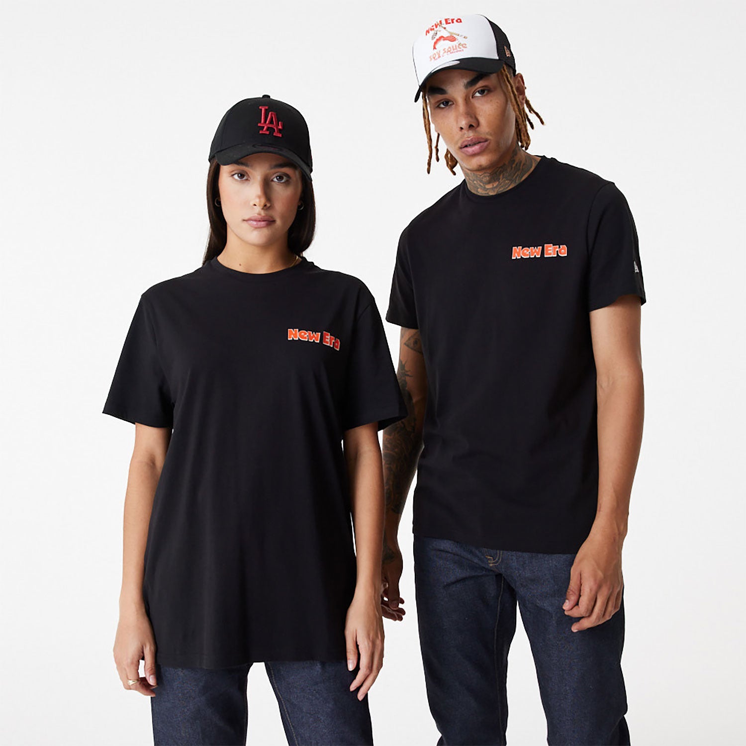 New Era T-Shirt Food Graphic Preta New Era