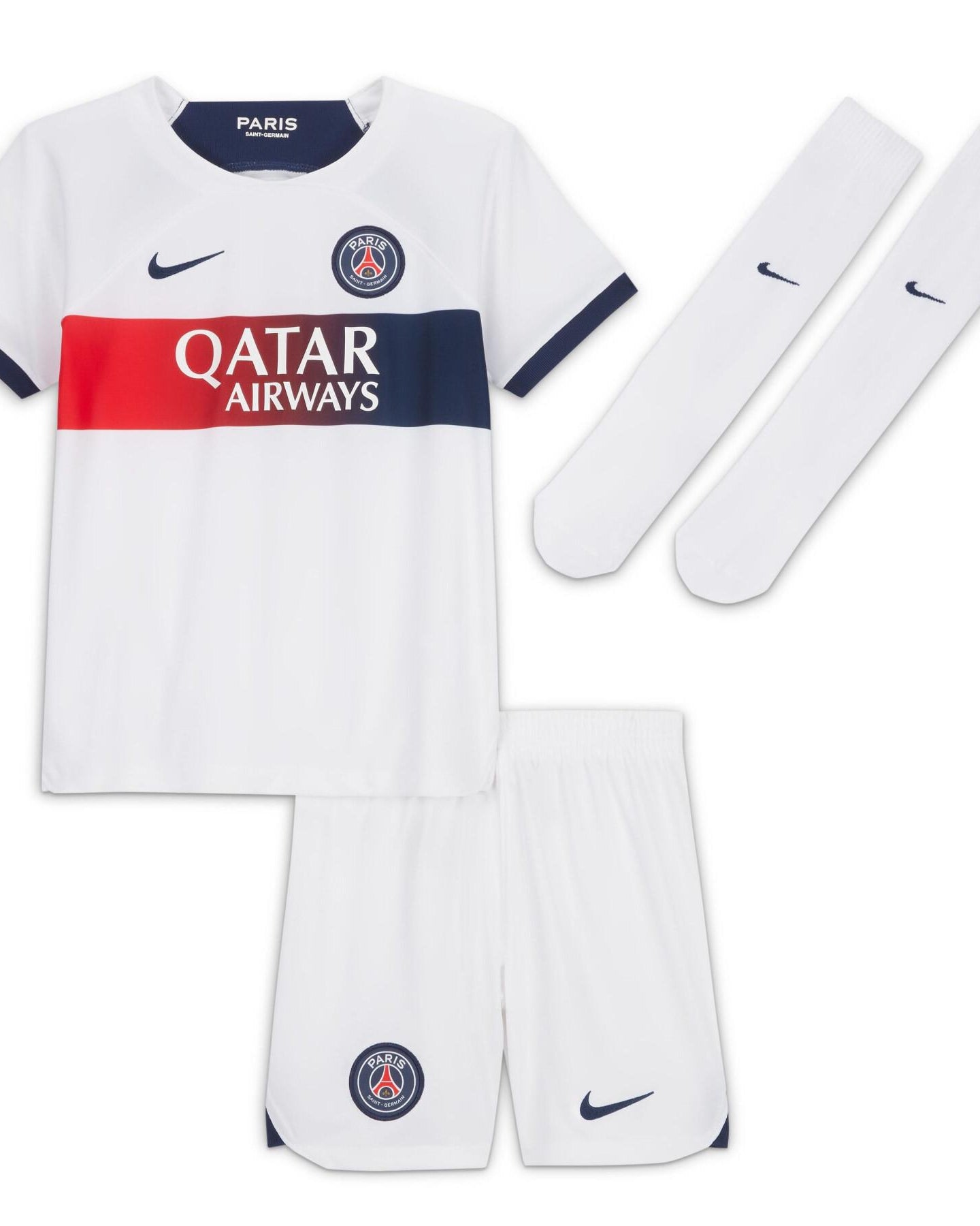 Nike Kit Criança PSG 23/24 Branco Nike