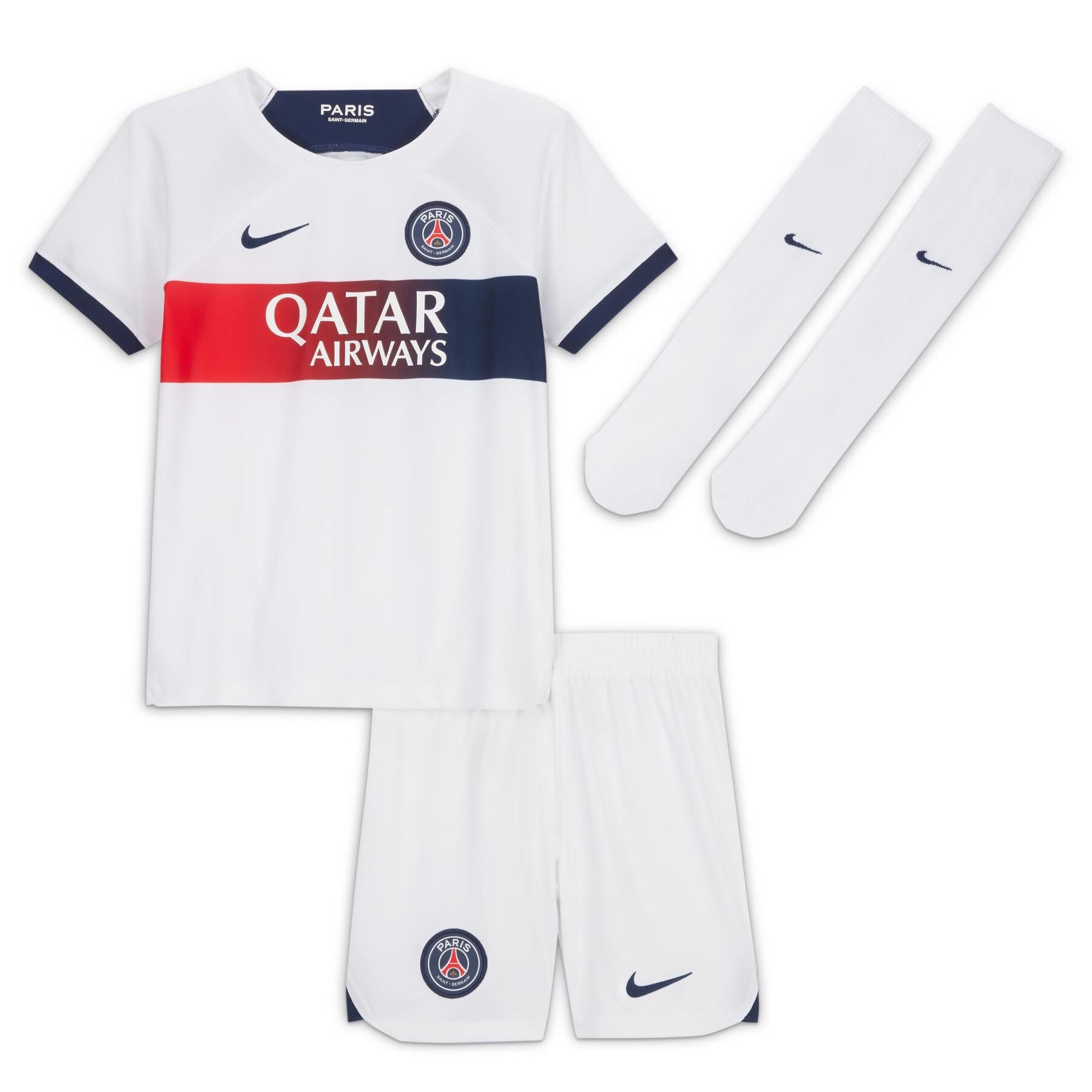 Nike Kit Criança PSG 23/24 Branco Nike
