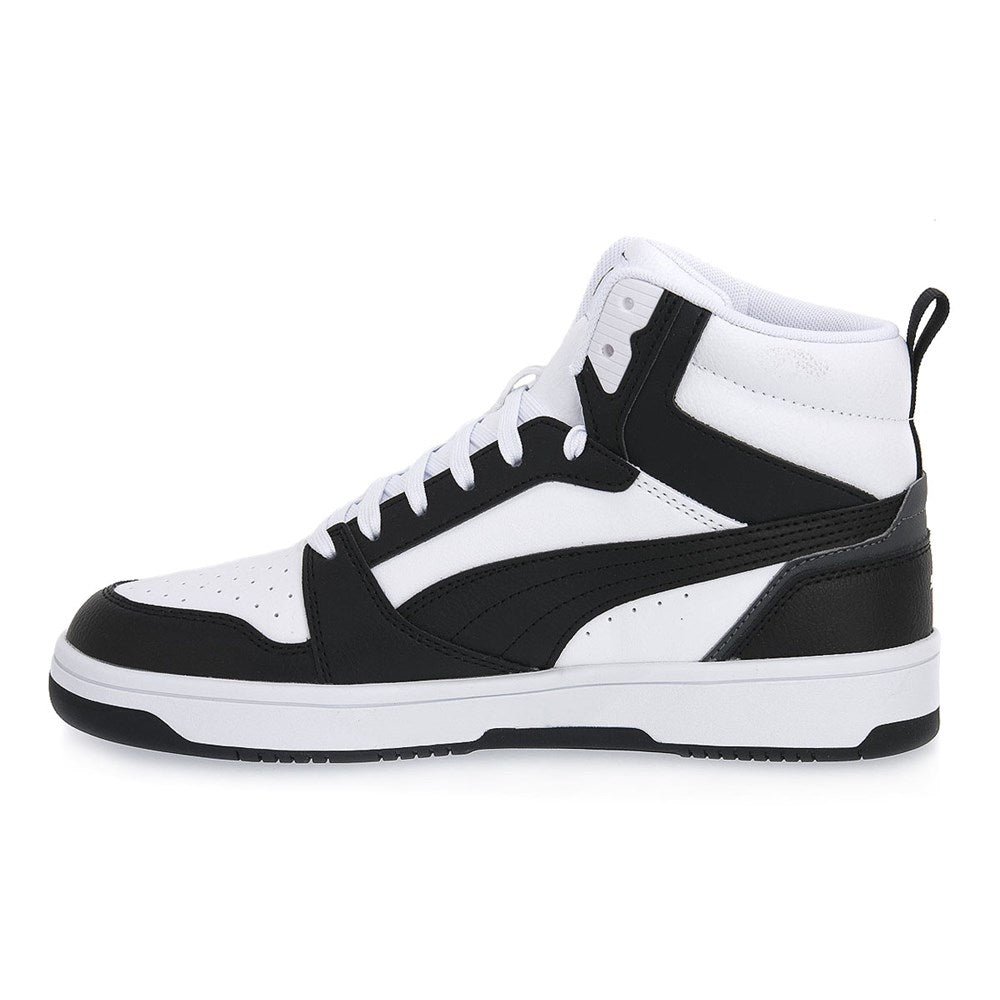 Puma Rebound V6 Mid Jr Branco/Preto Puma