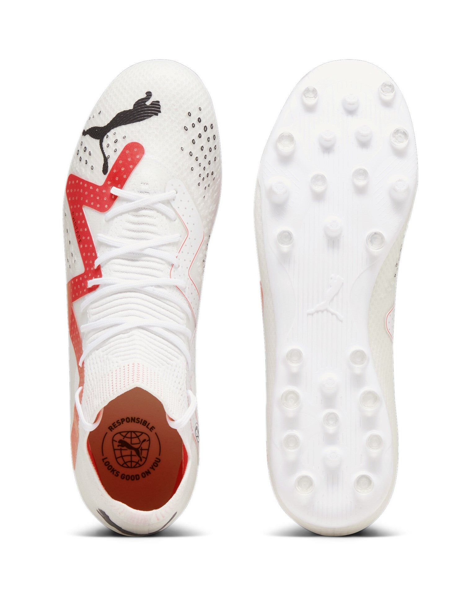 Puma Future Pro MG Branca/Vermelha Puma