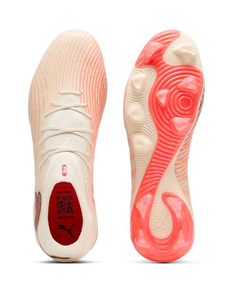 Chuteiras Puma Future 9 Pro FG/AG Bege/Laranja Puma