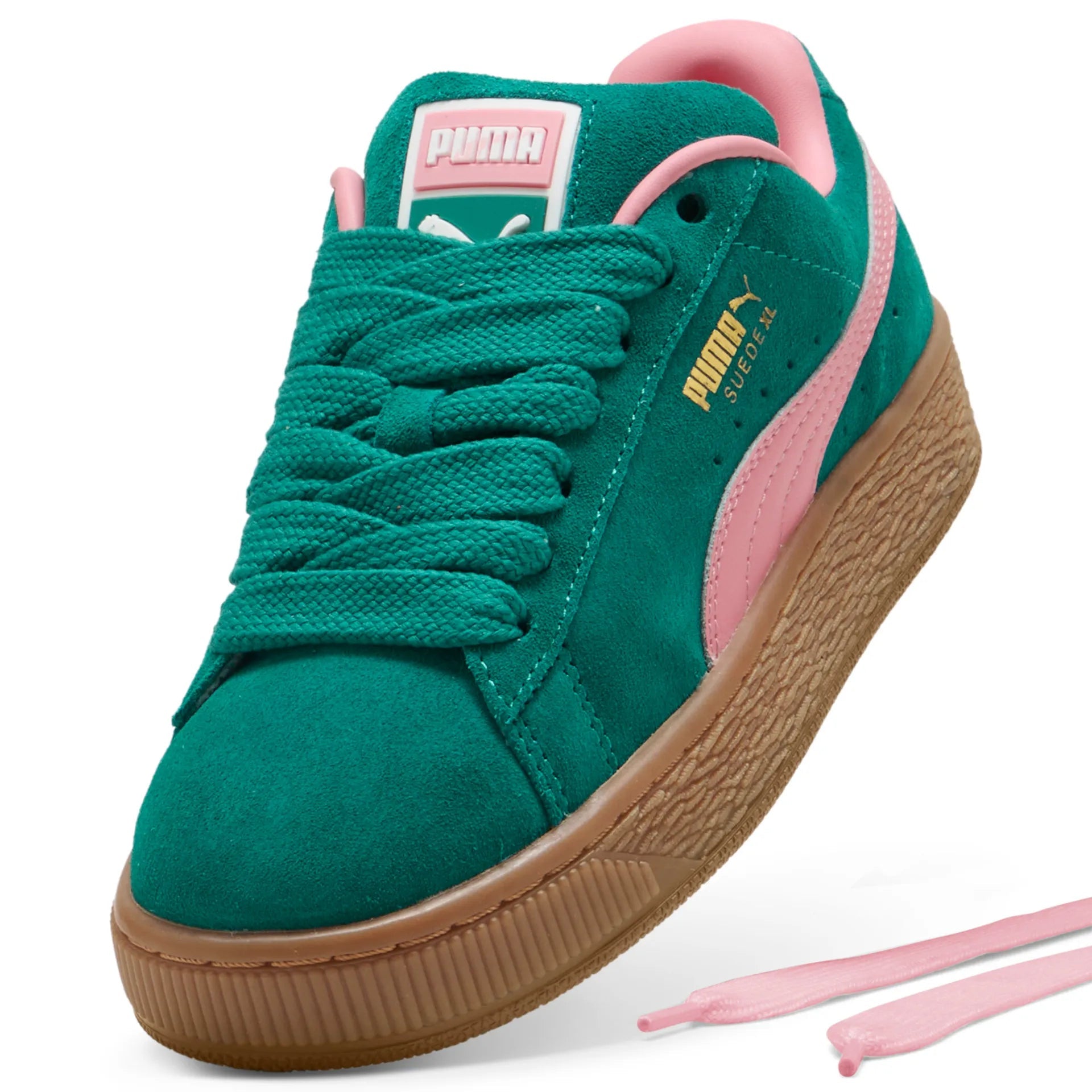 Puma Suede XL J Verde/Rosa puma