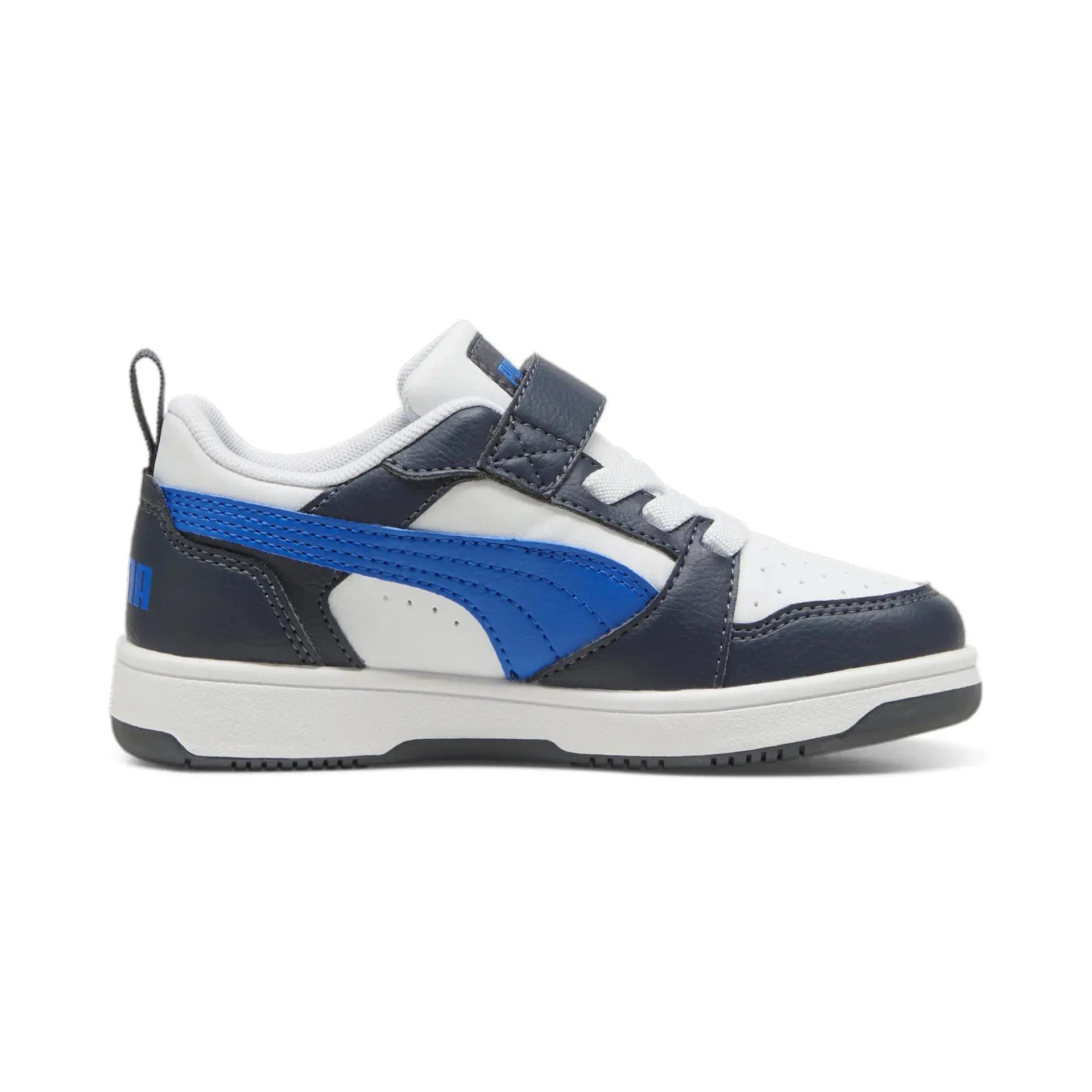 Puma Rebound V6 AC+PS Branco/Cinza/Azul Puma