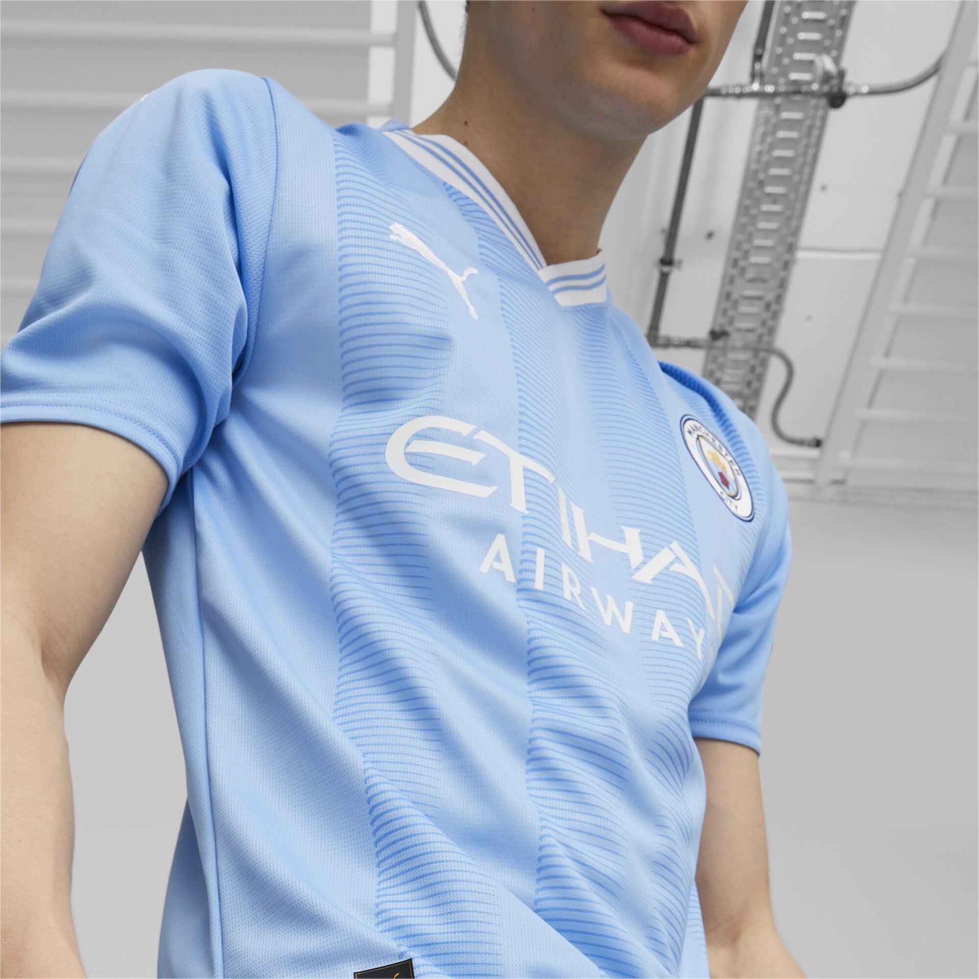 Puma Camisola Principal Manchester City 23/24 Azul Puma