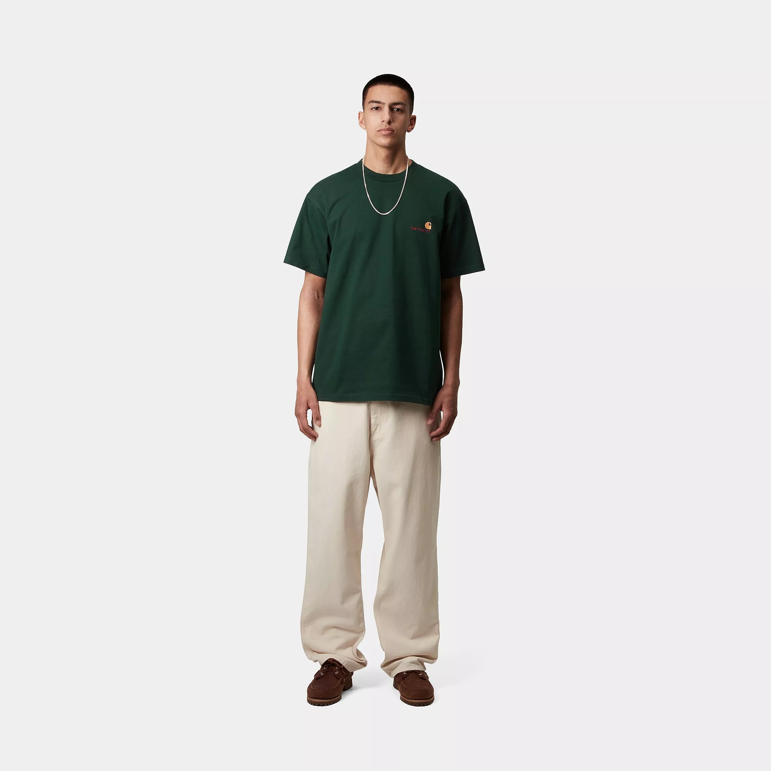 Carhartt WIP T-shirt American Script Verde Carhartt