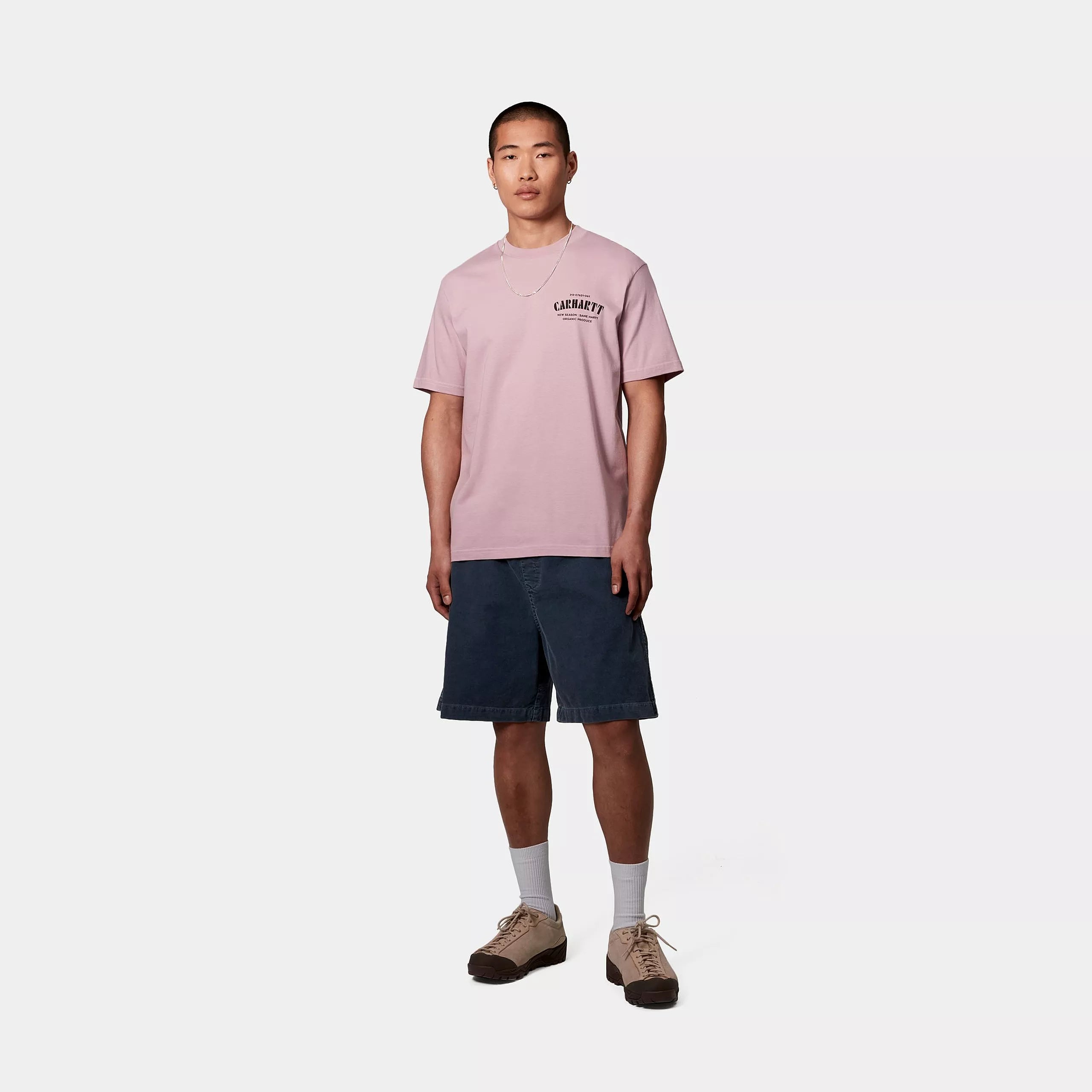 Carhartt WIP T-shirt Catalogue C Logo Rosa Carhartt