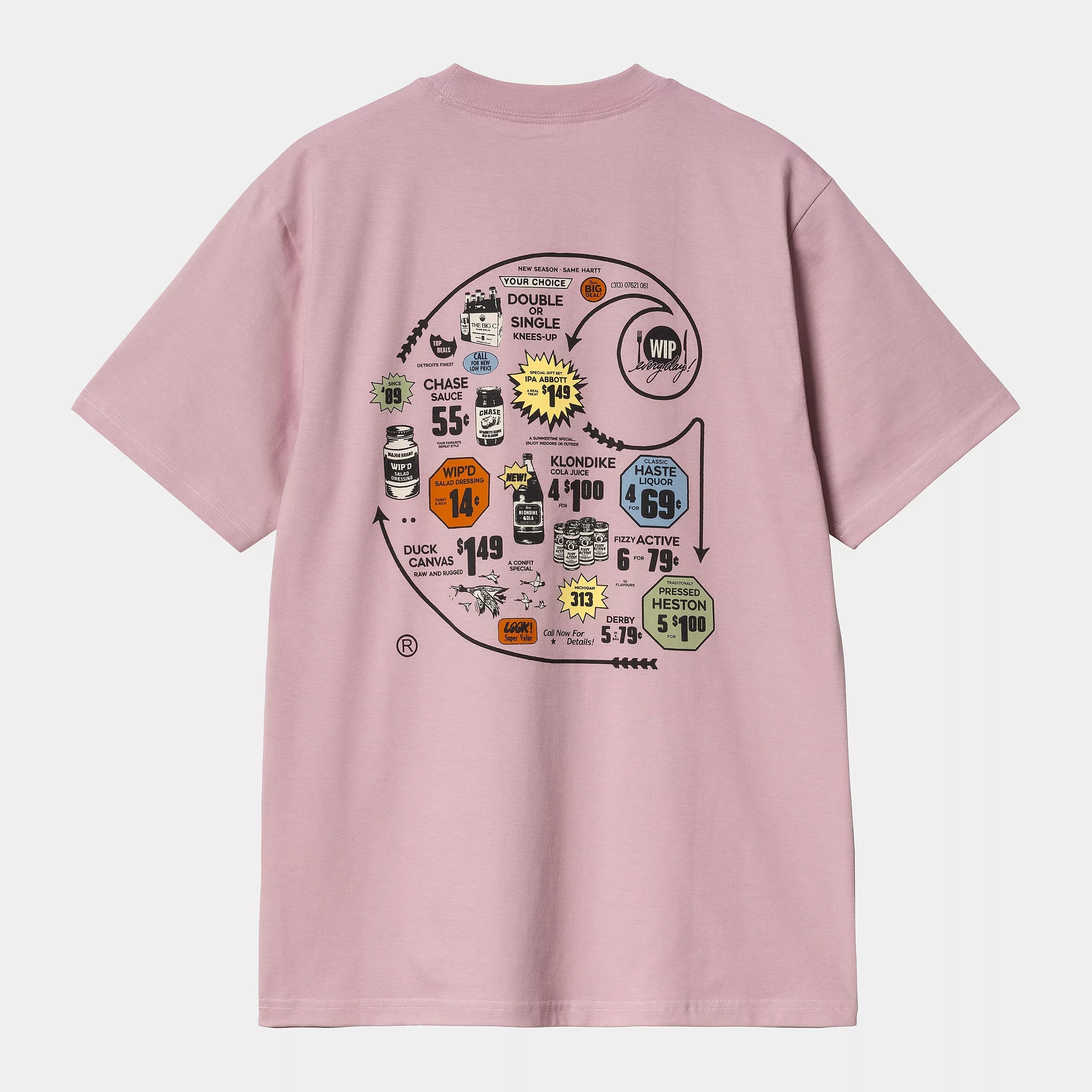 Carhartt WIP T-shirt Catalogue C Logo Rosa Carhartt