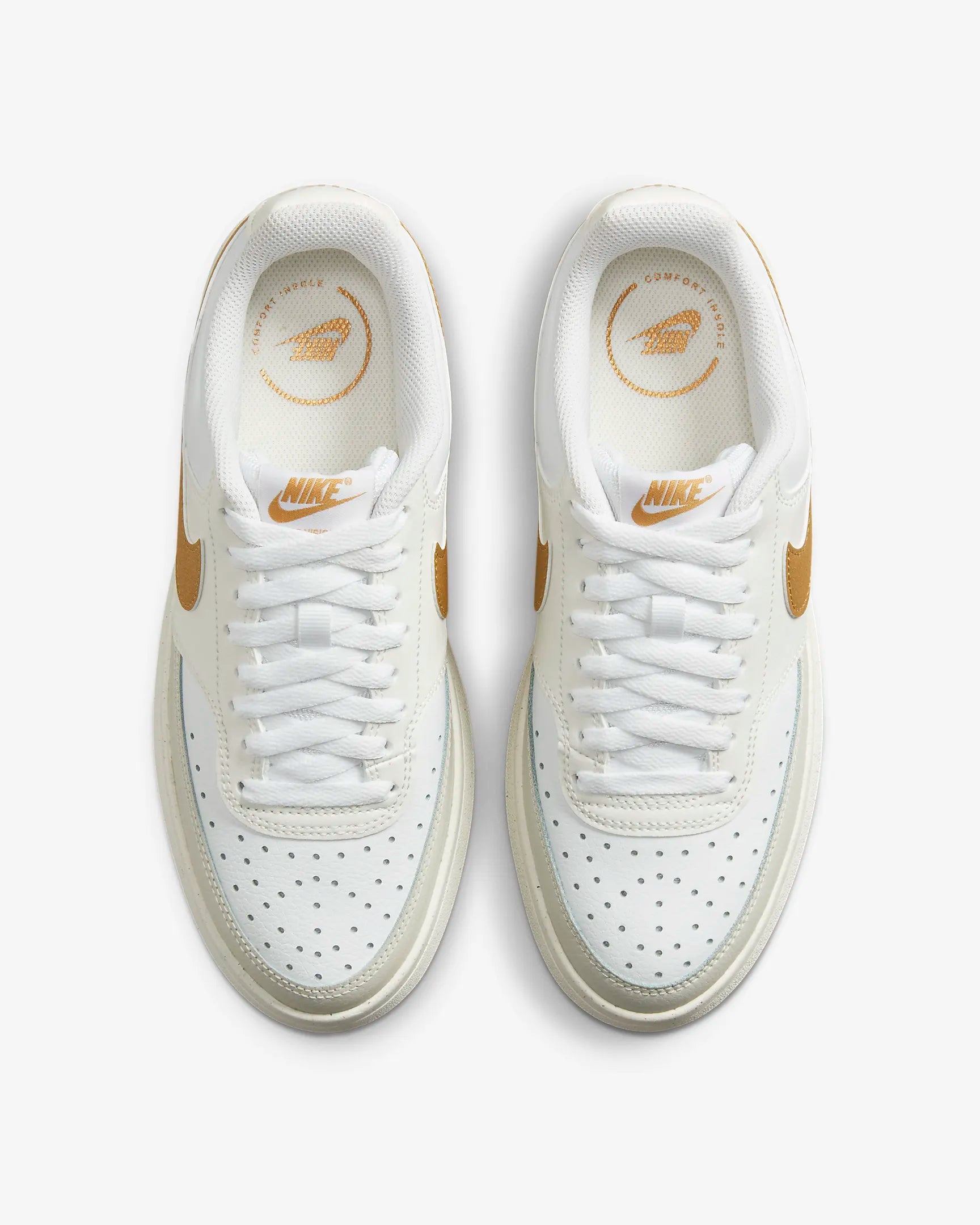 Nike Court Vision Alta Branco/Dourado Nike