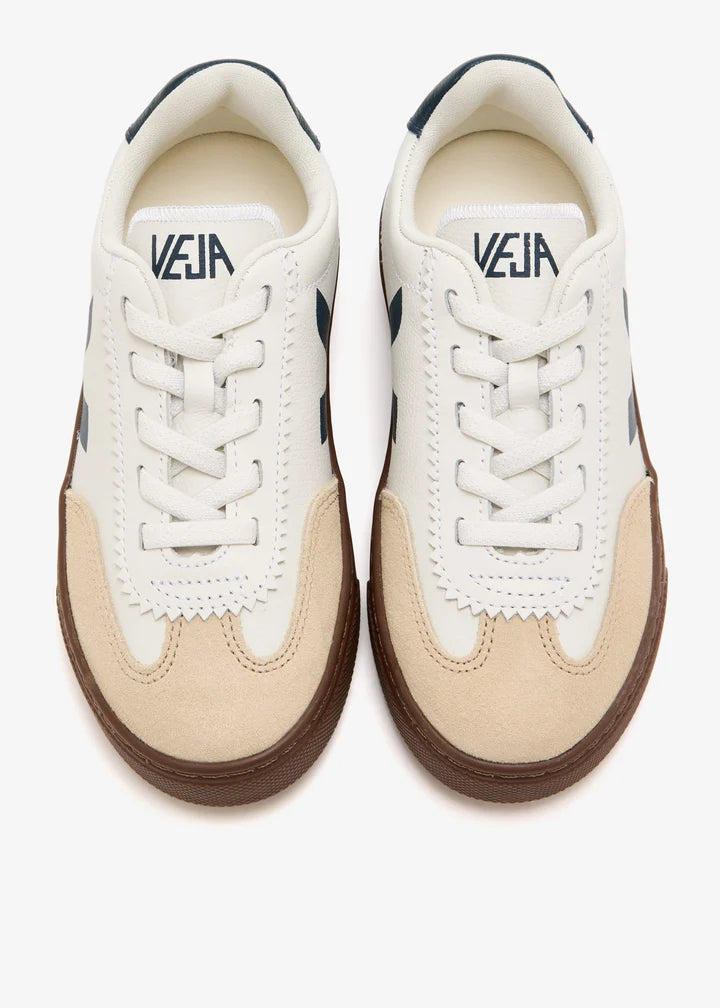 Veja Small Volley O.T Leather Branco/Marinho Veja