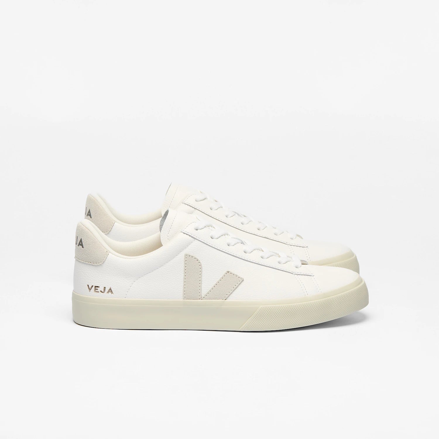 Veja Campo Leather Branco/Cinza Veja