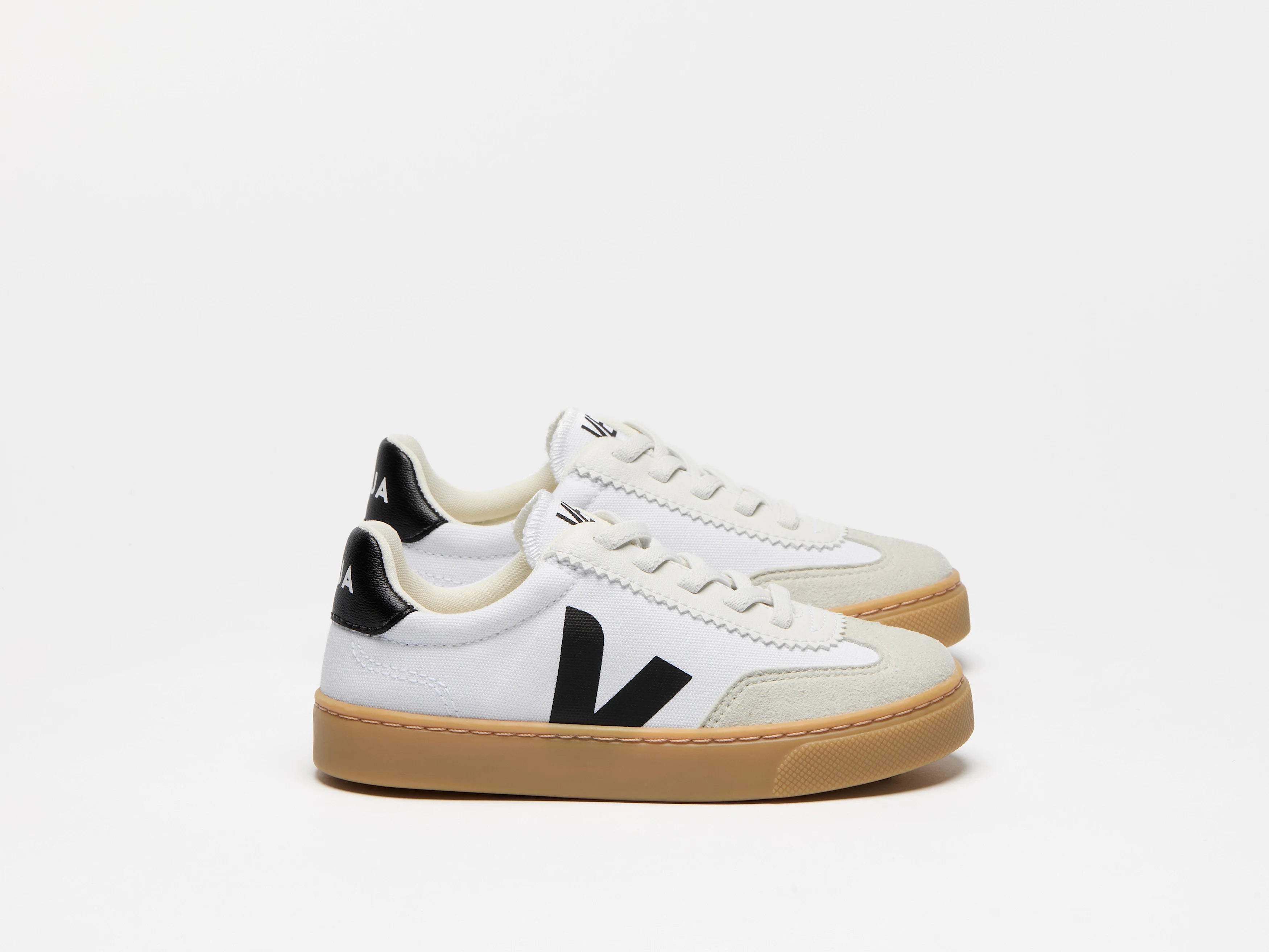 Veja Small Volley Canvas Branco/Preto Veja