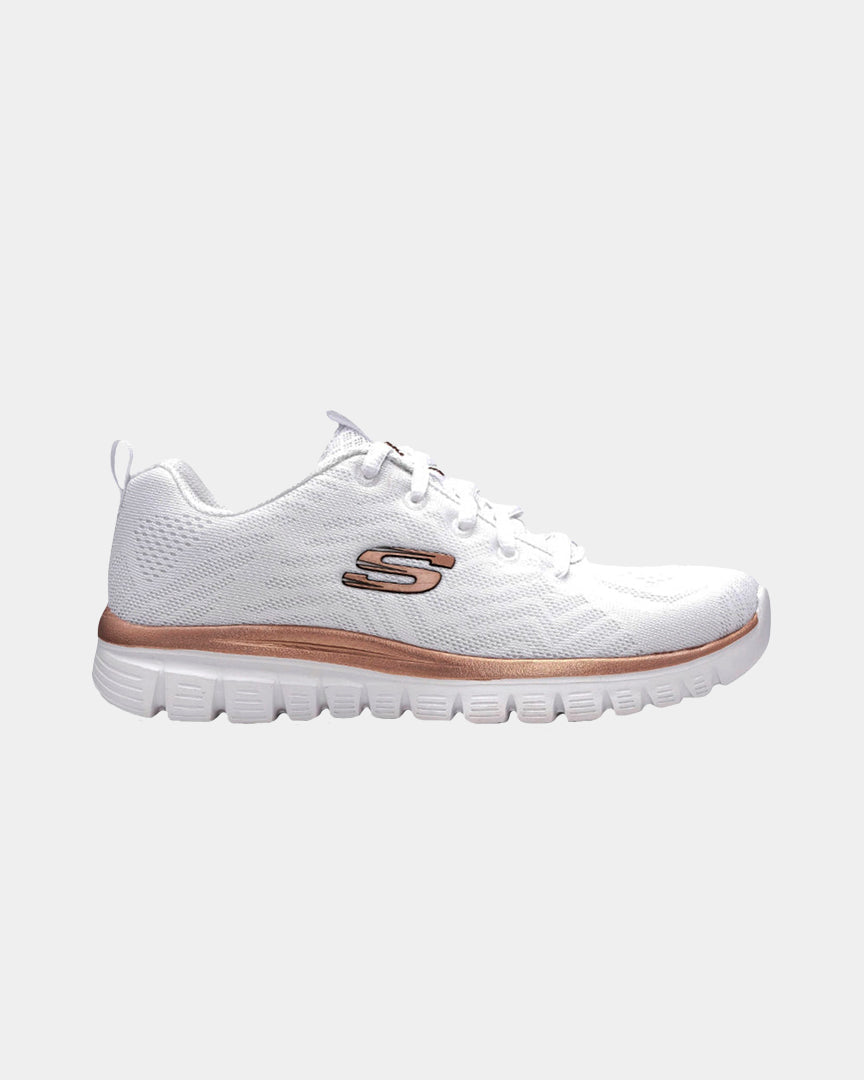 Sapatilhas Skechers Get Connected Branca/Dourada
 12615WTRG
