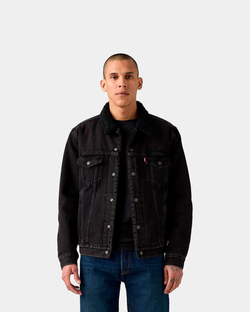 Levi´s Blusão de Ganga Type III Sherpa Trucker Preto 163650291