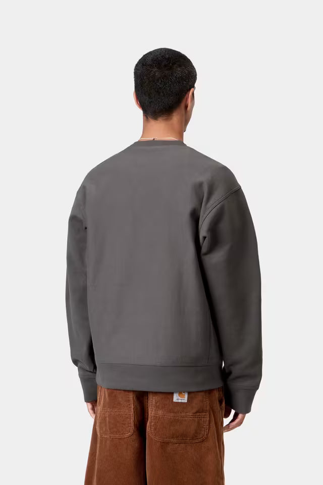 Camisola Homem Carhartt WIP American Script Cinza Carhartt 