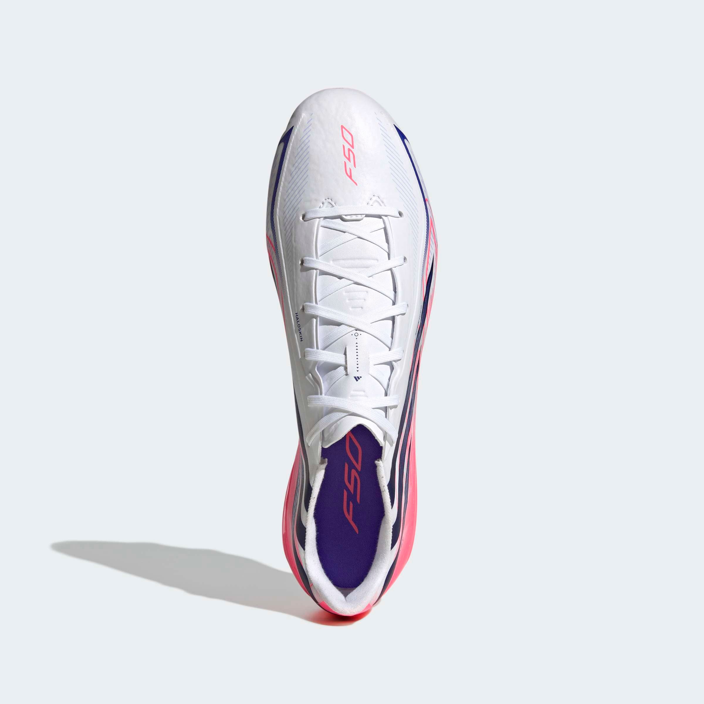 Chuteiras Adidas F50 Hyperfast League FG Branco/Rosa Adidas 
