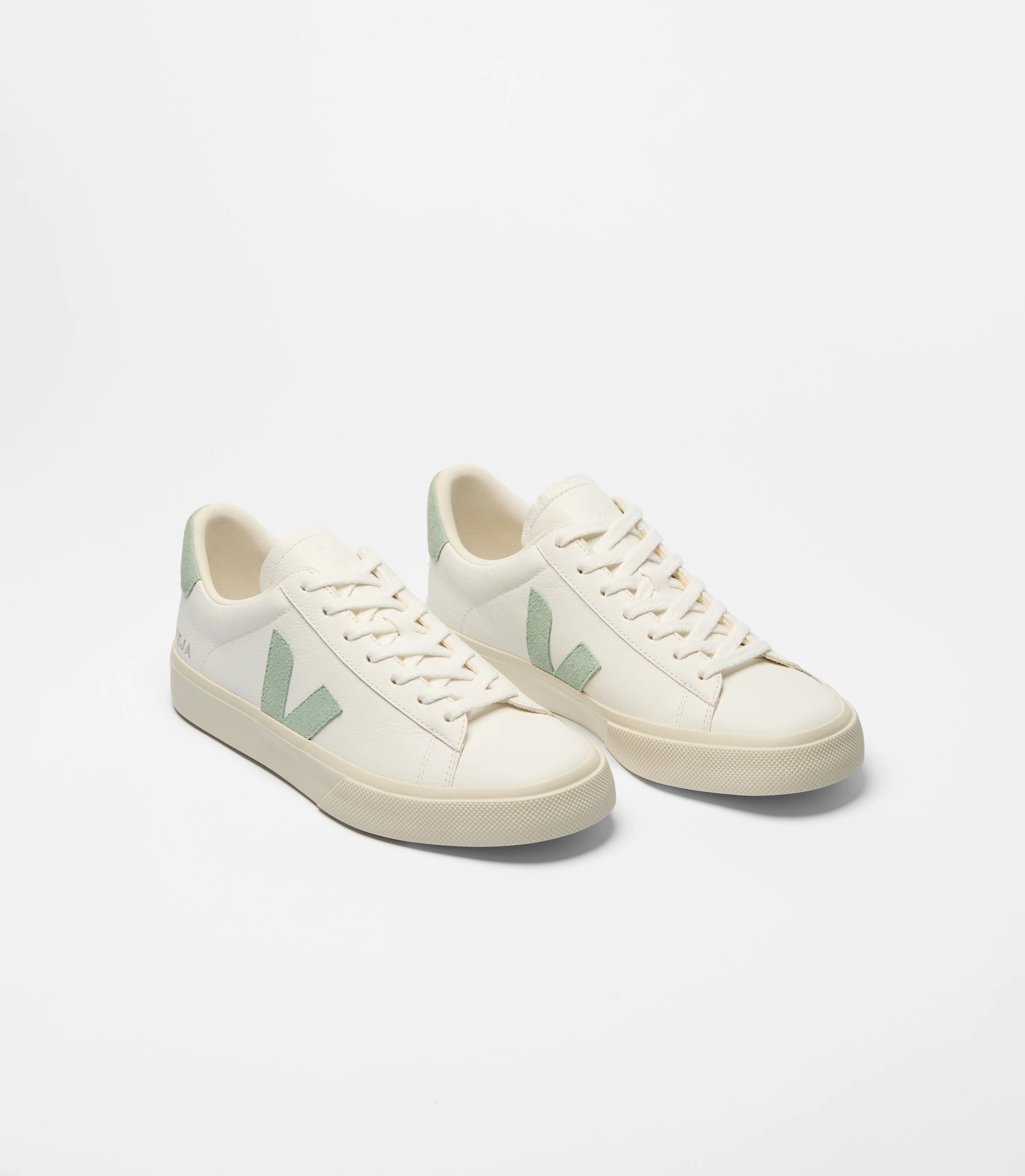 Sapatilhas Veja Campo Leather Branco/Verde Água Veja 