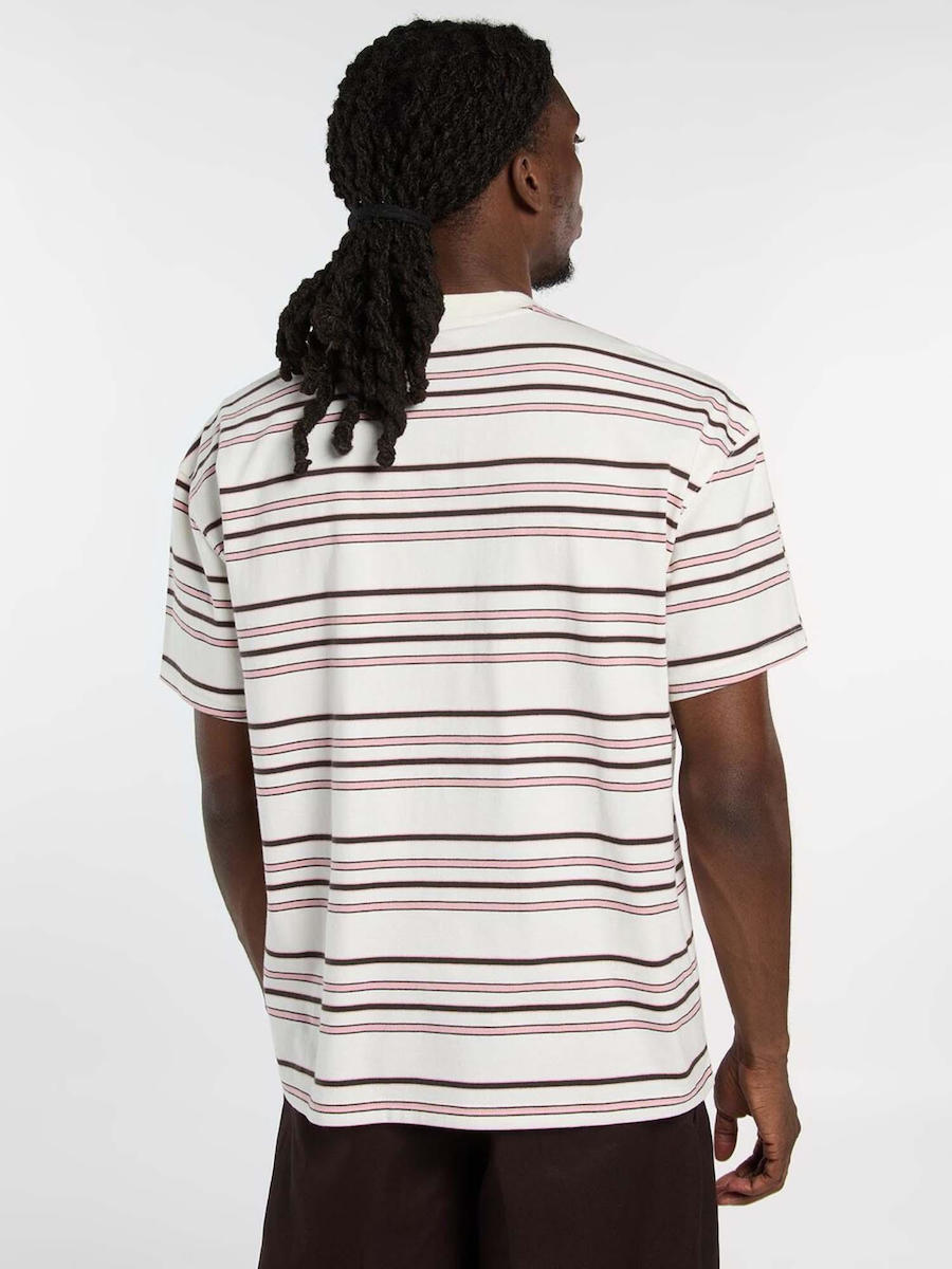 T-shirt Homem Dickies East Liberty Stripe Bege/Rosa Dickies 