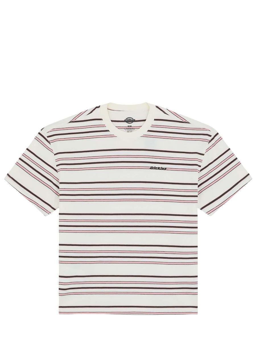 T-shirt Homem Dickies East Liberty Stripe Bege/Rosa Dickies 