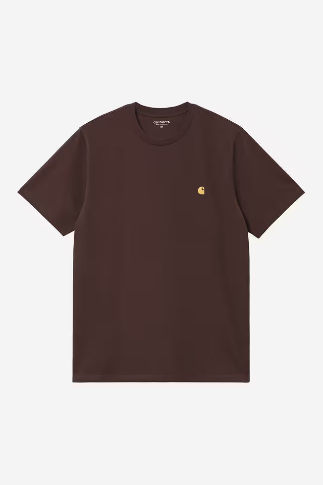 T-Shirt Homem Carhartt WIP Chase Castanha Carhartt 