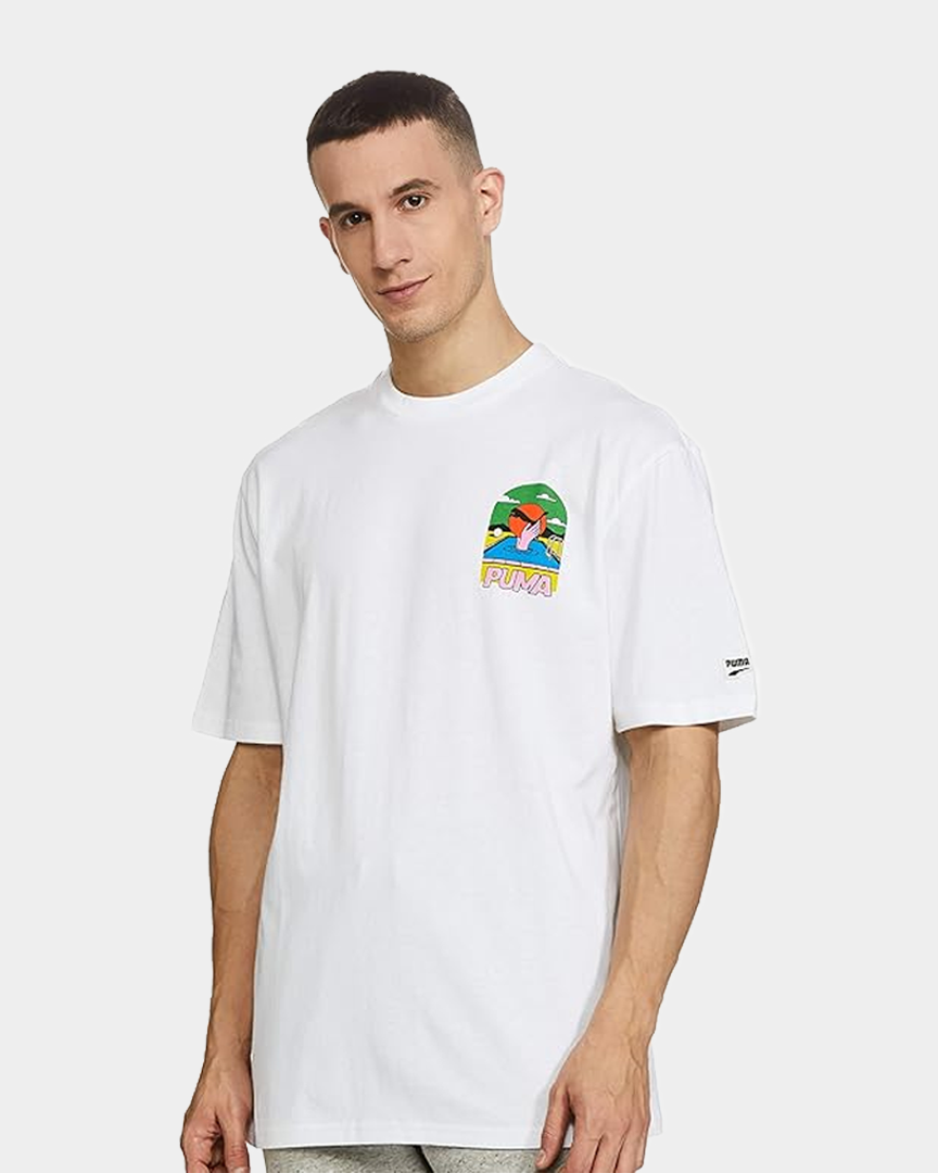 Puma Downtown Graphic  T-shirt Branca Puma 