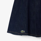 Saia Curta Lacoste Plissada de Ganga Azul Lacoste 