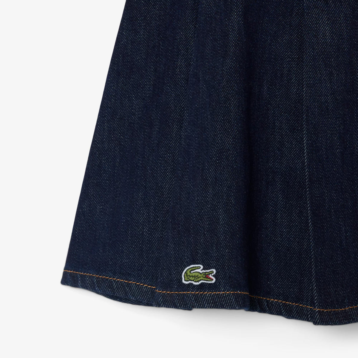 Saia Curta Lacoste Plissada de Ganga Azul Lacoste 