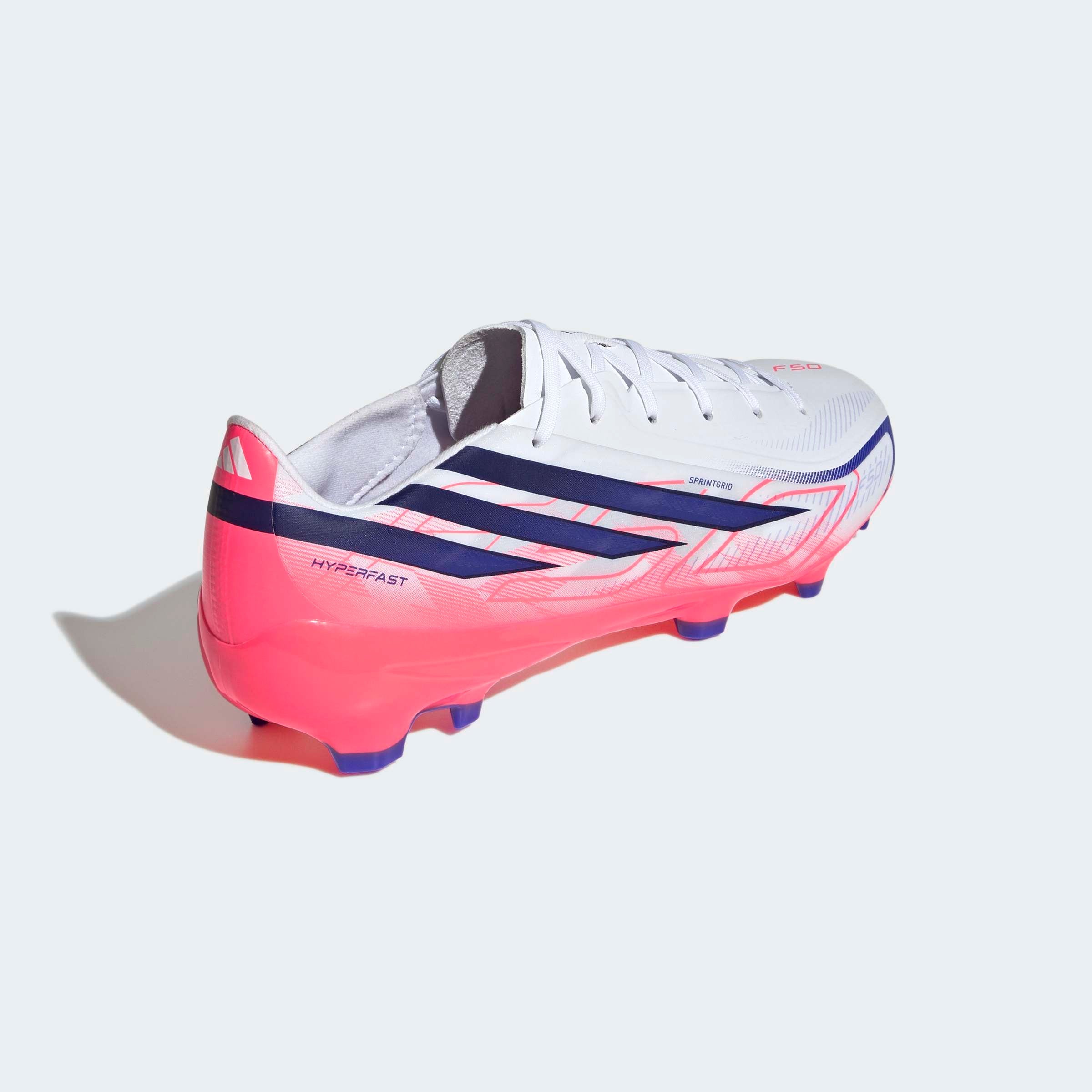 Chuteiras Adidas F50 Hyperfast League FG Branco/Rosa Adidas 