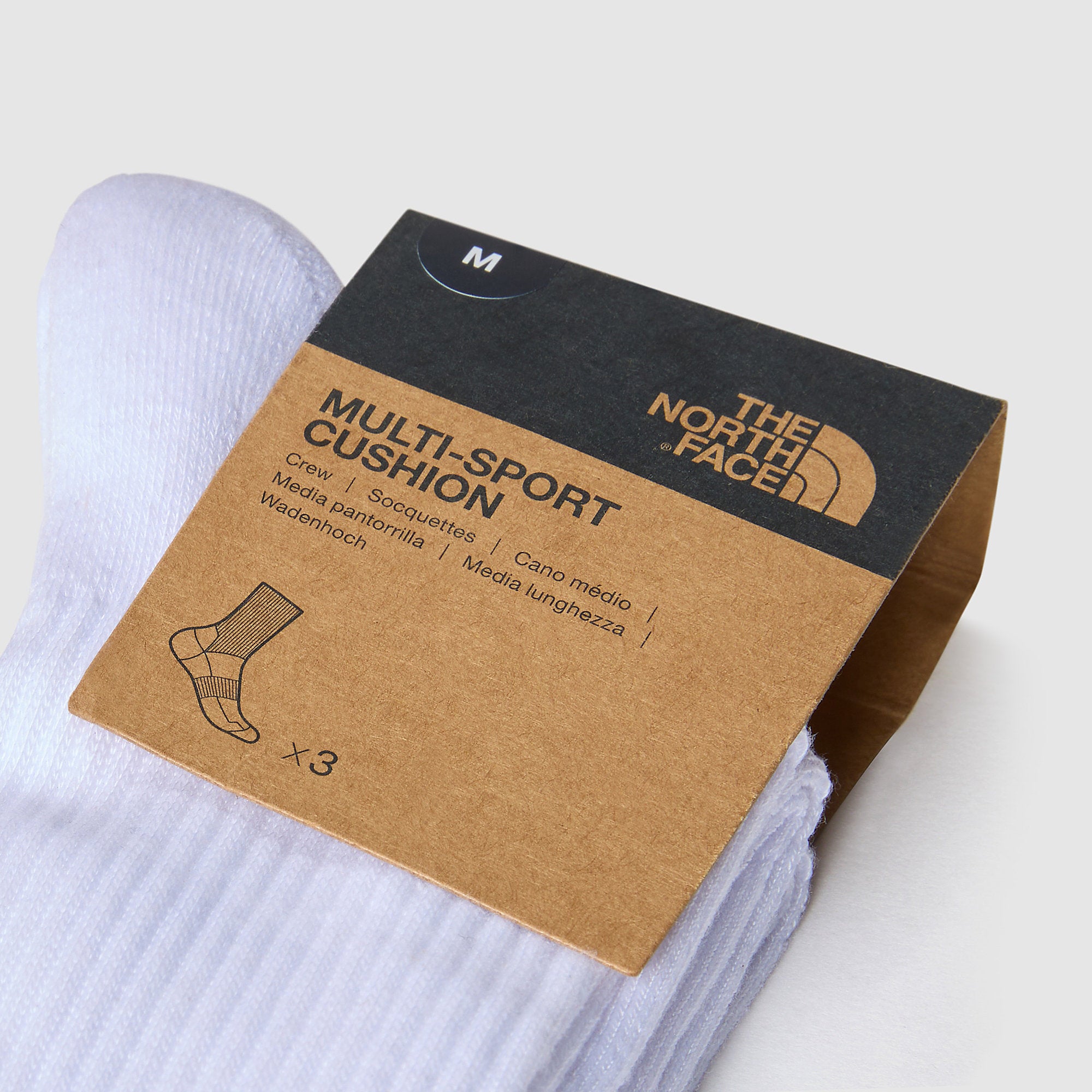 The North Face Meias Acolchoadas 3P Brancas The North Face