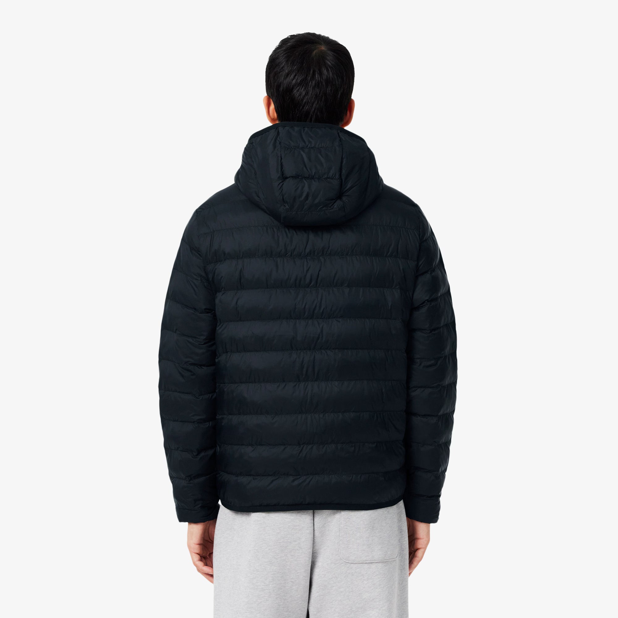 Blusão Homem Lacoste Corta-vento de Penas Impermeável Preto Lacoste 
