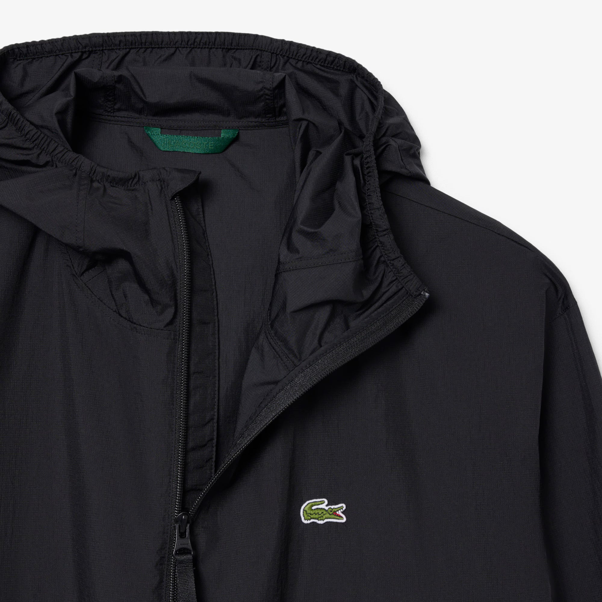 Blusão Lacoste Impermeável Dobrável Homem Preto Lacoste 
