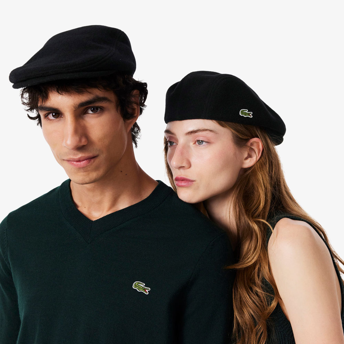 Boina de Lã Feltrada Unissexo Lacoste Preta Lacoste 