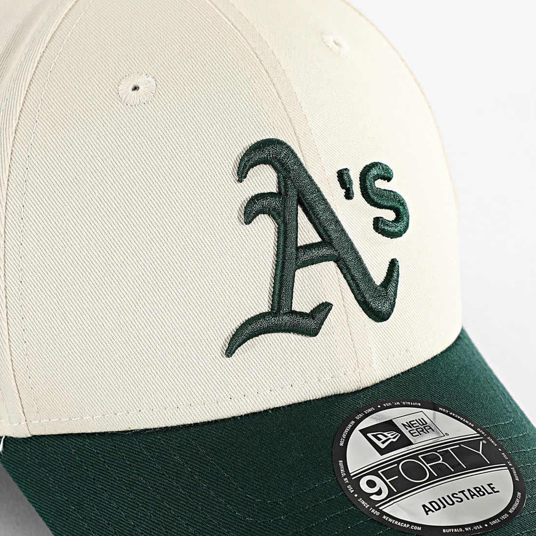 Boné New Era Oakland Athletics Ajustável Colour Block Bege/Verde New Era 
