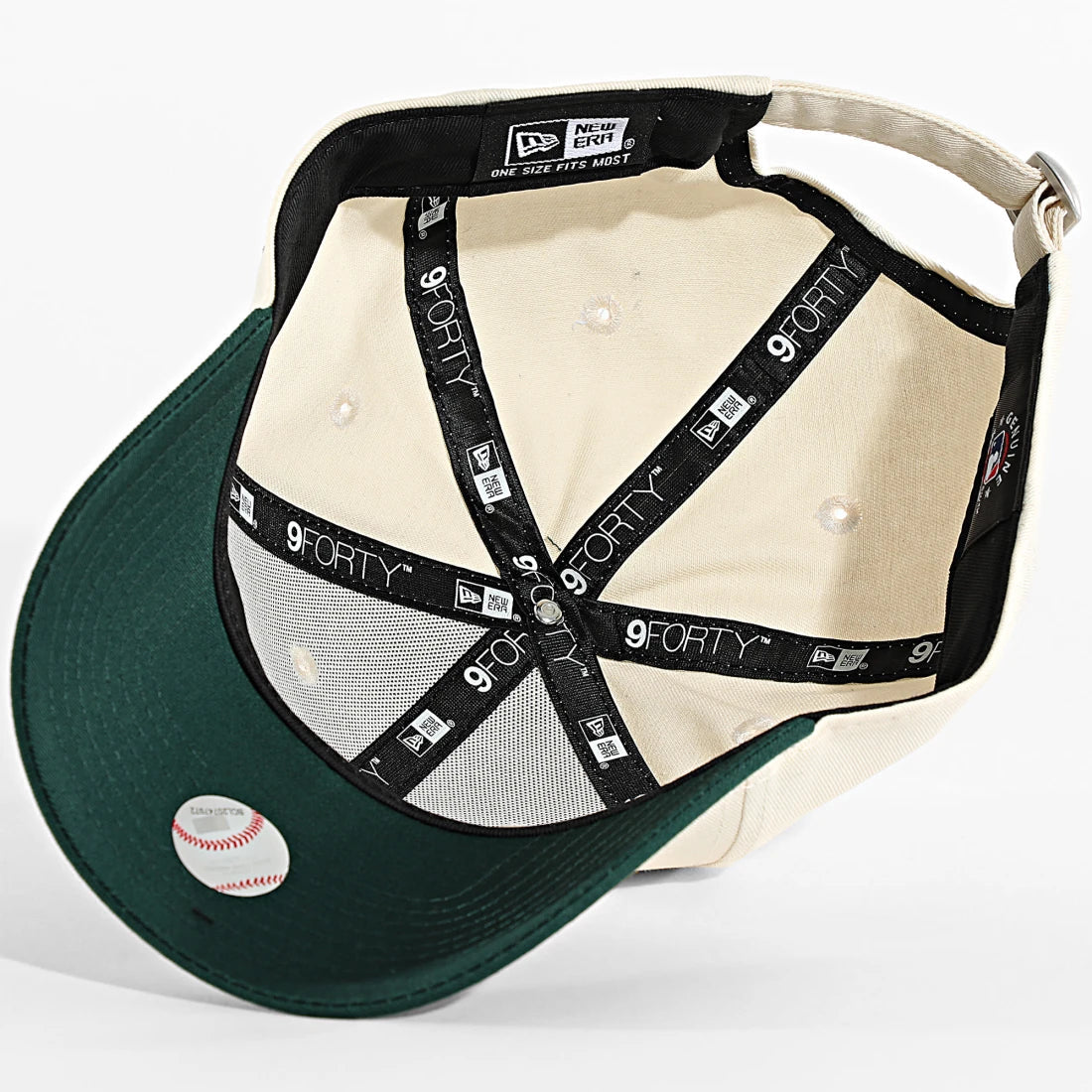 Boné New Era Oakland Athletics Ajustável Colour Block Bege/Verde New Era 