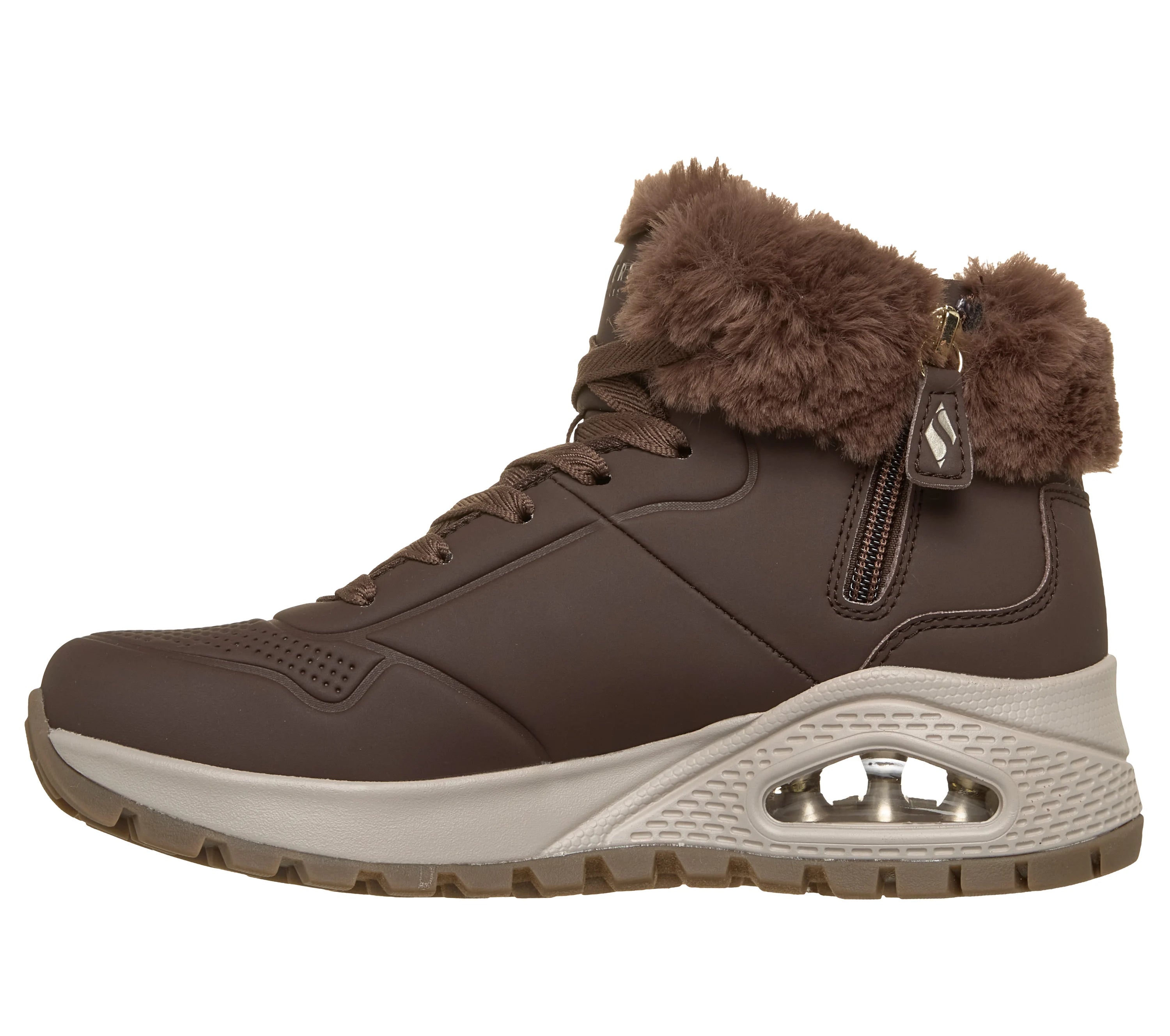 Bota Mulher Skechers Uno Rugged Antiderrapante Castanha Skechers 