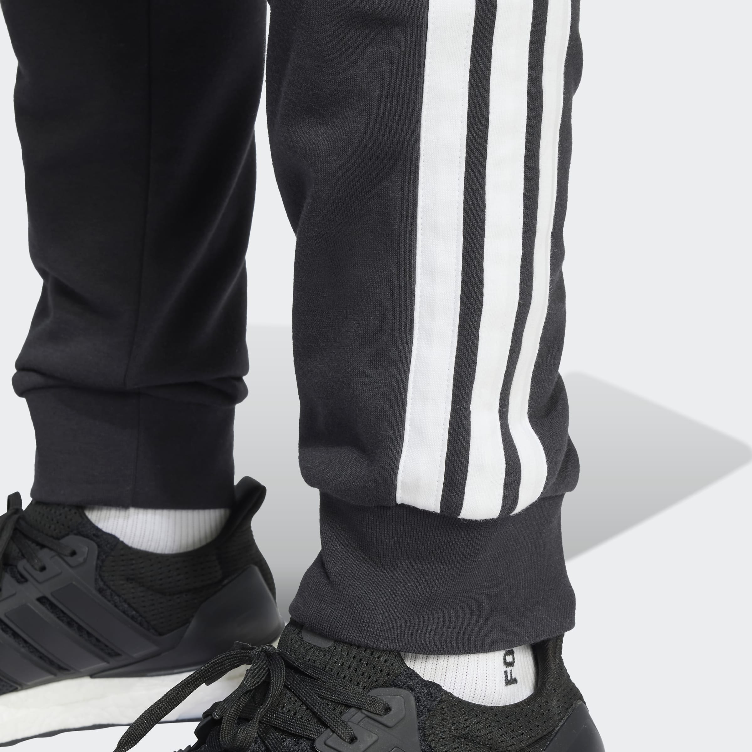 Calças Homem Adidas 3S Preto/Branco Adidas 